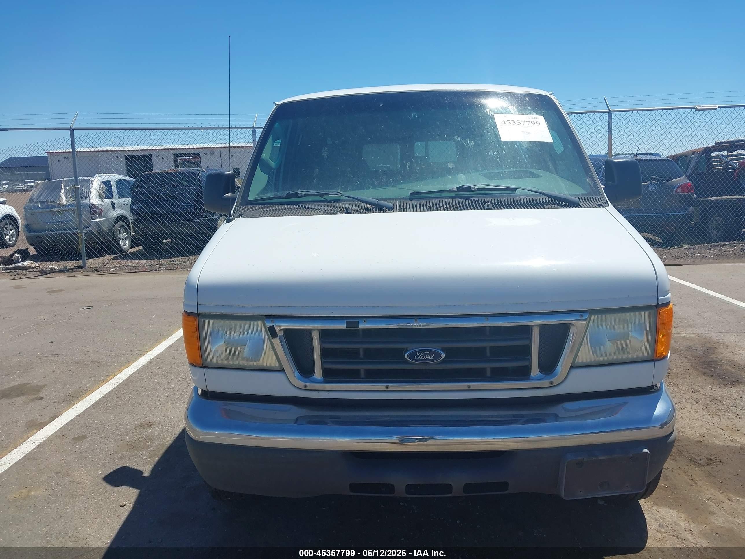 2007 Ford Econoline E350 Super Duty Wagon White vin: 1FDSS31L77DA58036
