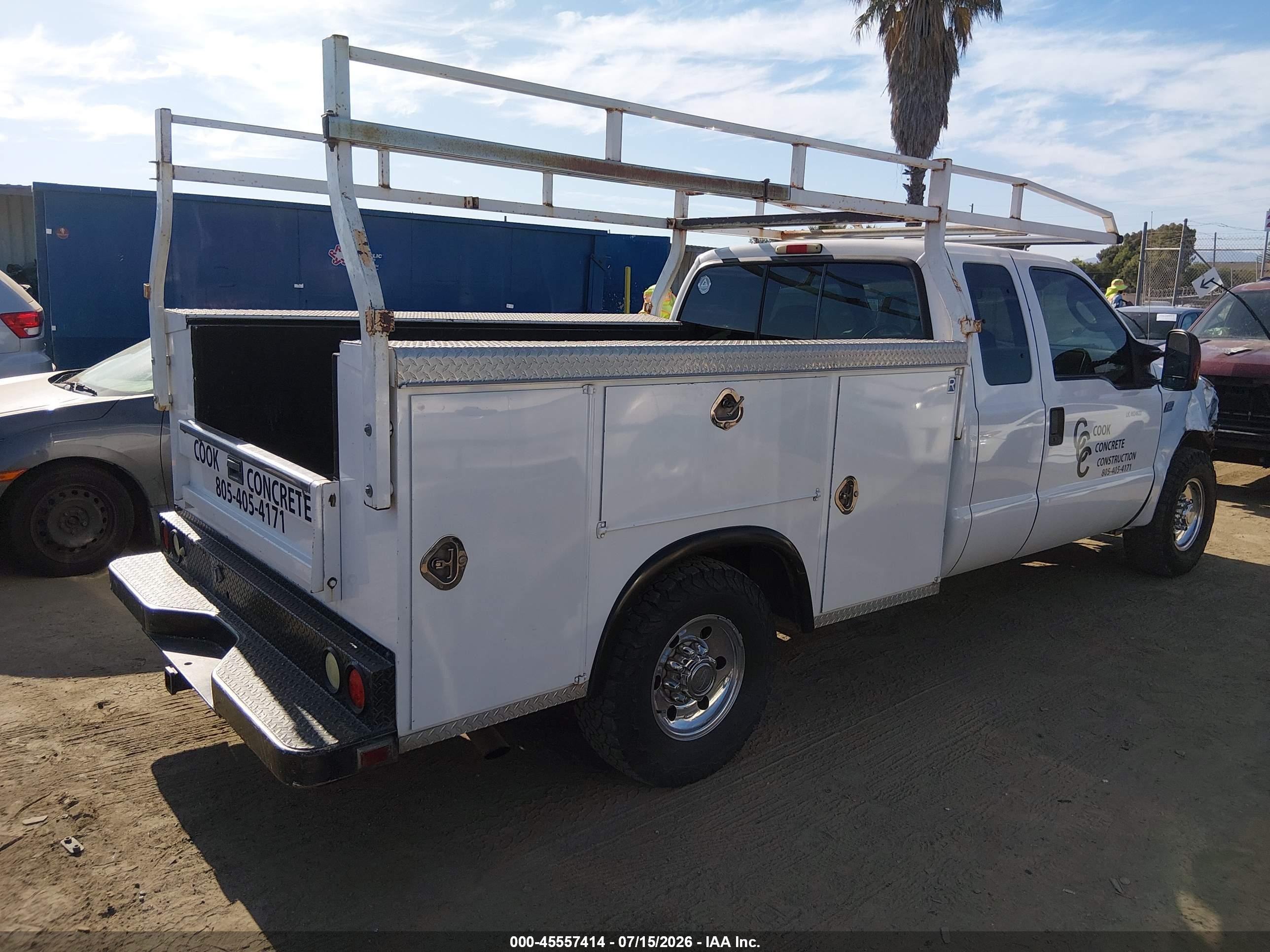 2004 Ford F-350 Lariat/xl/xlt White vin: 1FDSX30L74ED83357