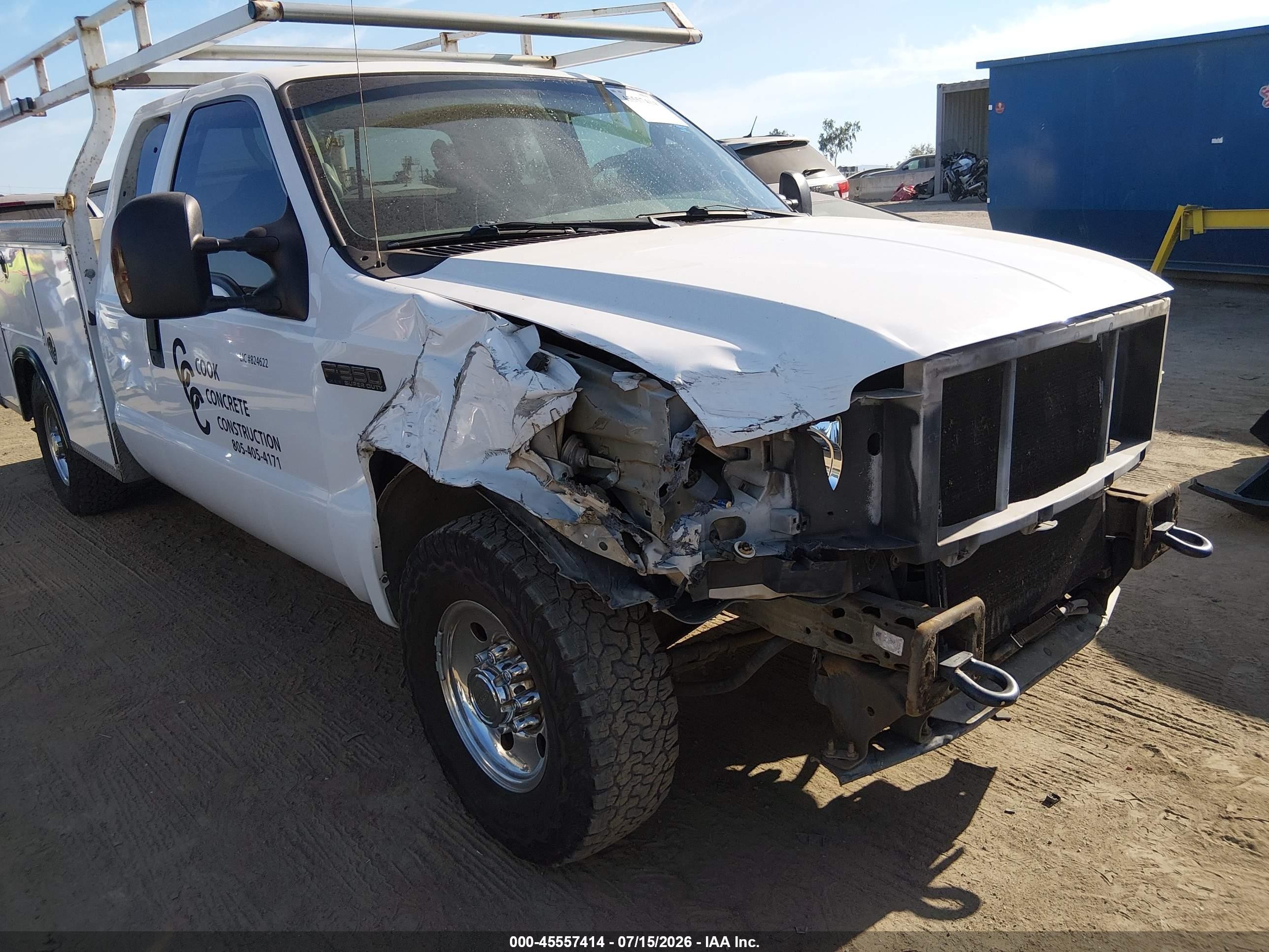 2004 Ford F-350 Lariat/xl/xlt White vin: 1FDSX30L74ED83357