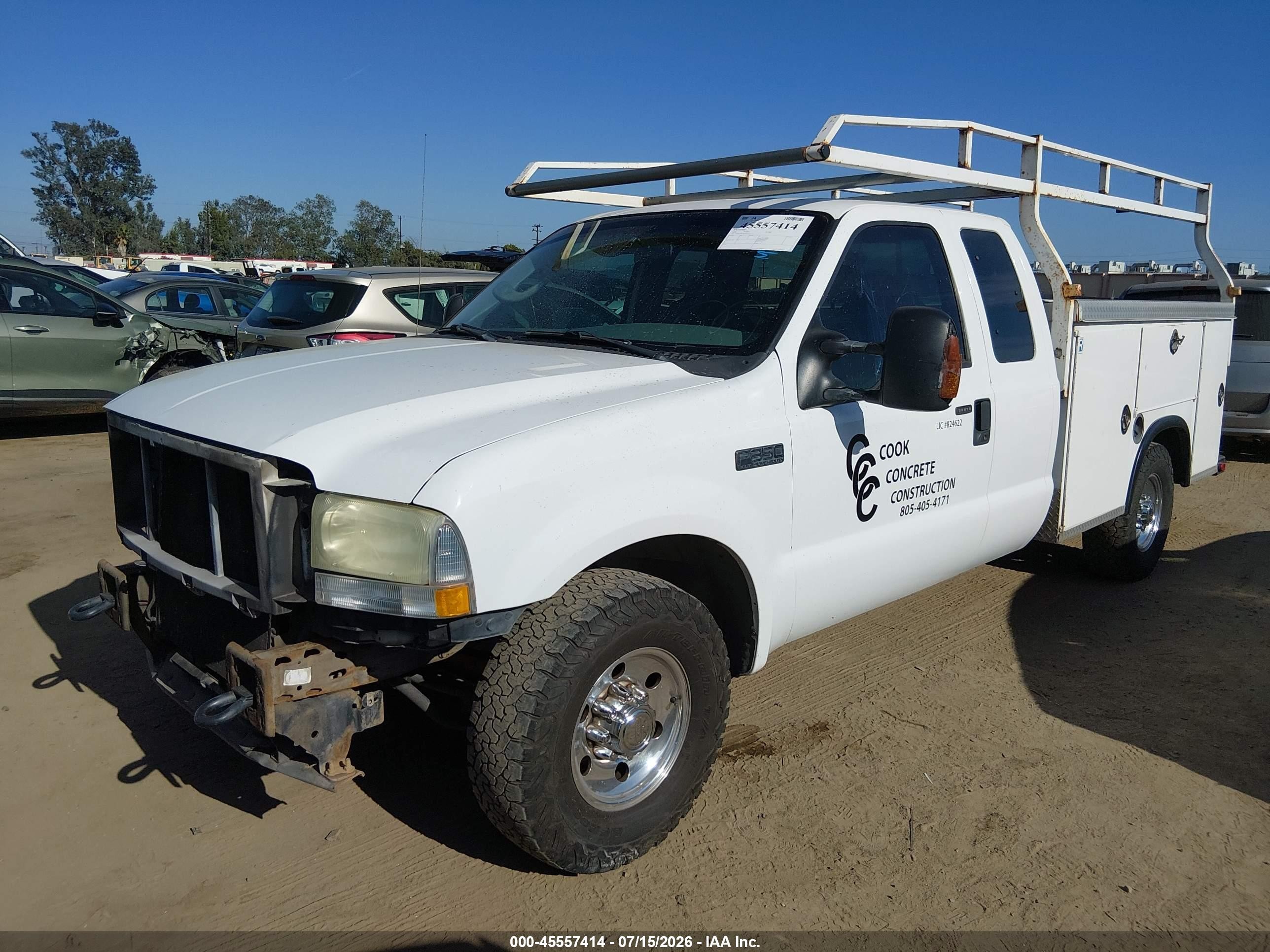 2004 Ford F-350 Lariat/xl/xlt White vin: 1FDSX30L74ED83357