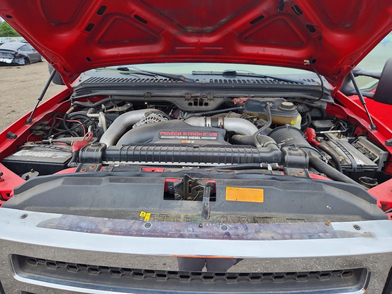 2005 Ford F350 Super Duty Red vin: 1FDWX37P65EB06548