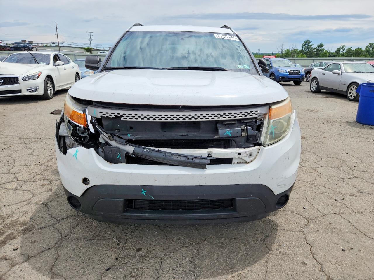 2013 Ford Explorer White vin: 1FM5K7B82DGA55540