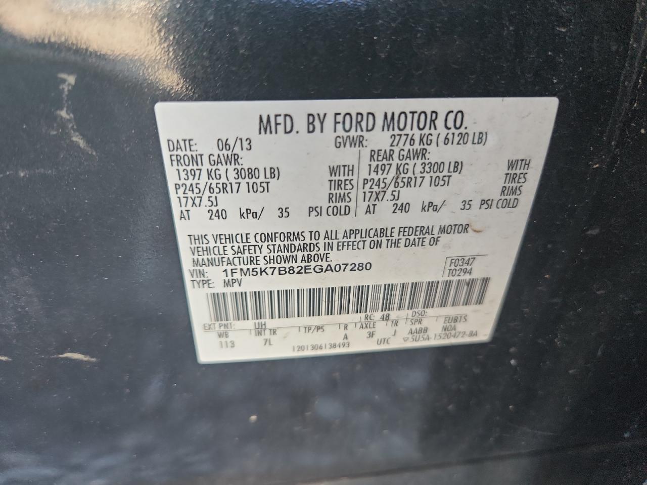 2014 Ford Explorer Black vin: 1FM5K7B82EGA07280