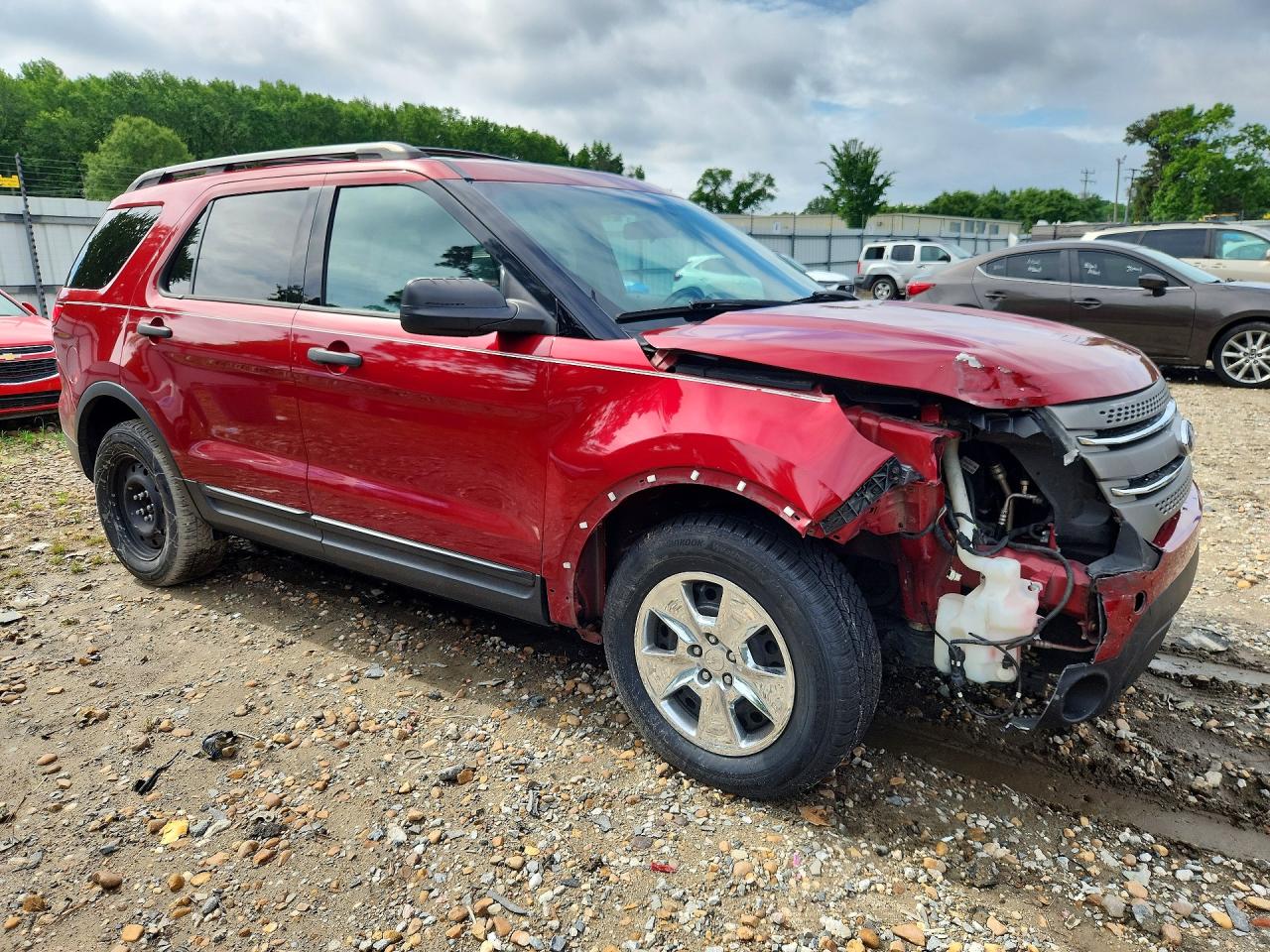 2014 Ford Explorer Red vin: 1FM5K7B84EGB99513