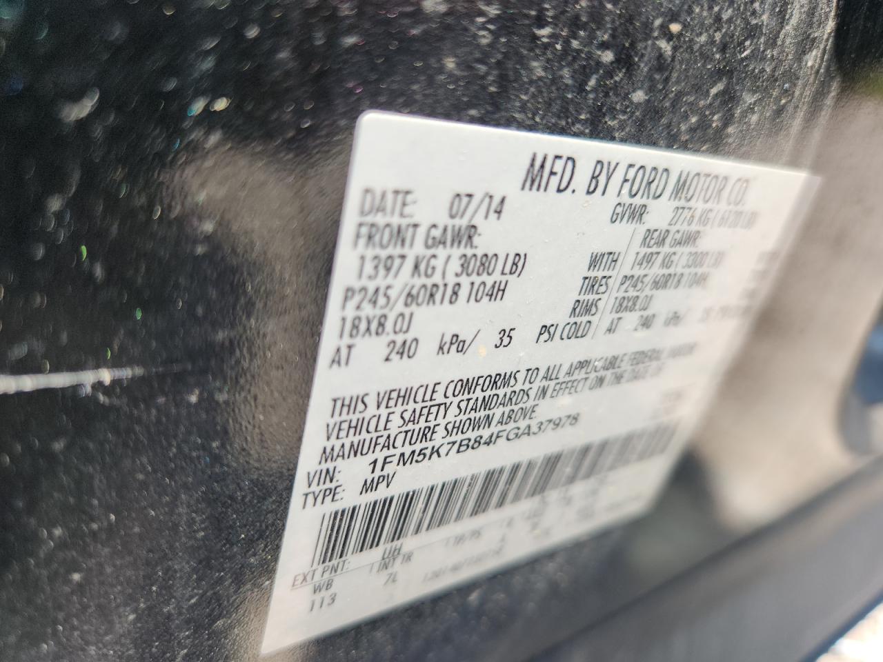 2015 Ford Explorer Black vin: 1FM5K7B84FGA37978