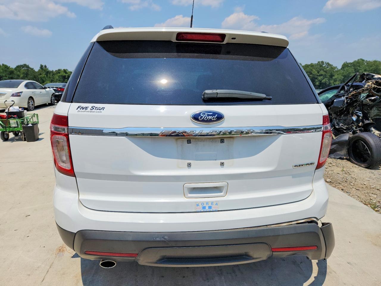 2015 Ford Explorer White vin: 1FM5K7B86FGB36754