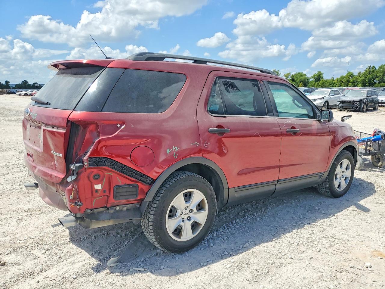 2014 Ford Explorer Red vin: 1FM5K7B87EGA79625