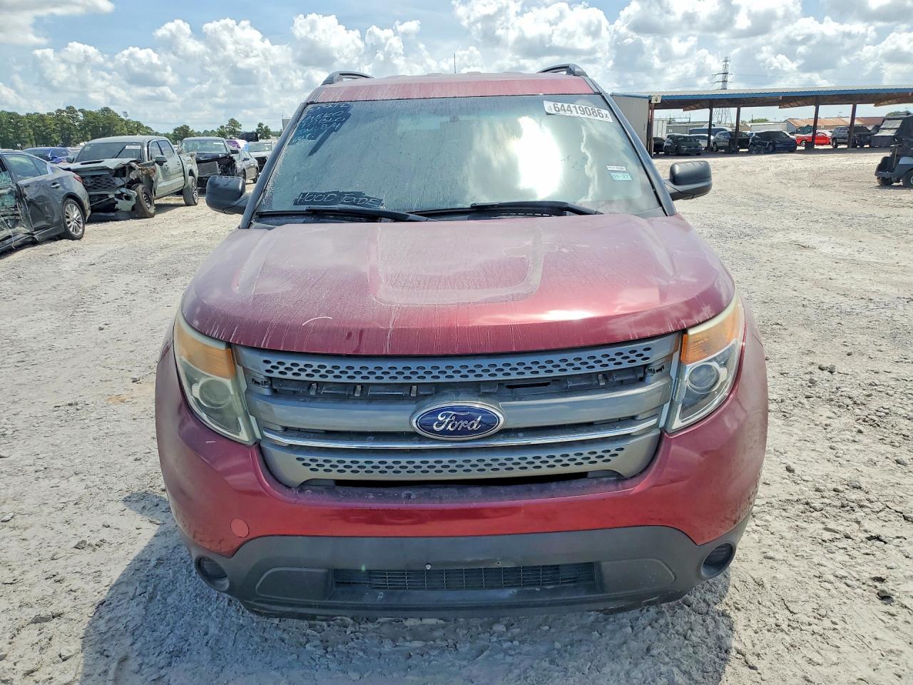 2014 Ford Explorer Red vin: 1FM5K7B87EGA79625