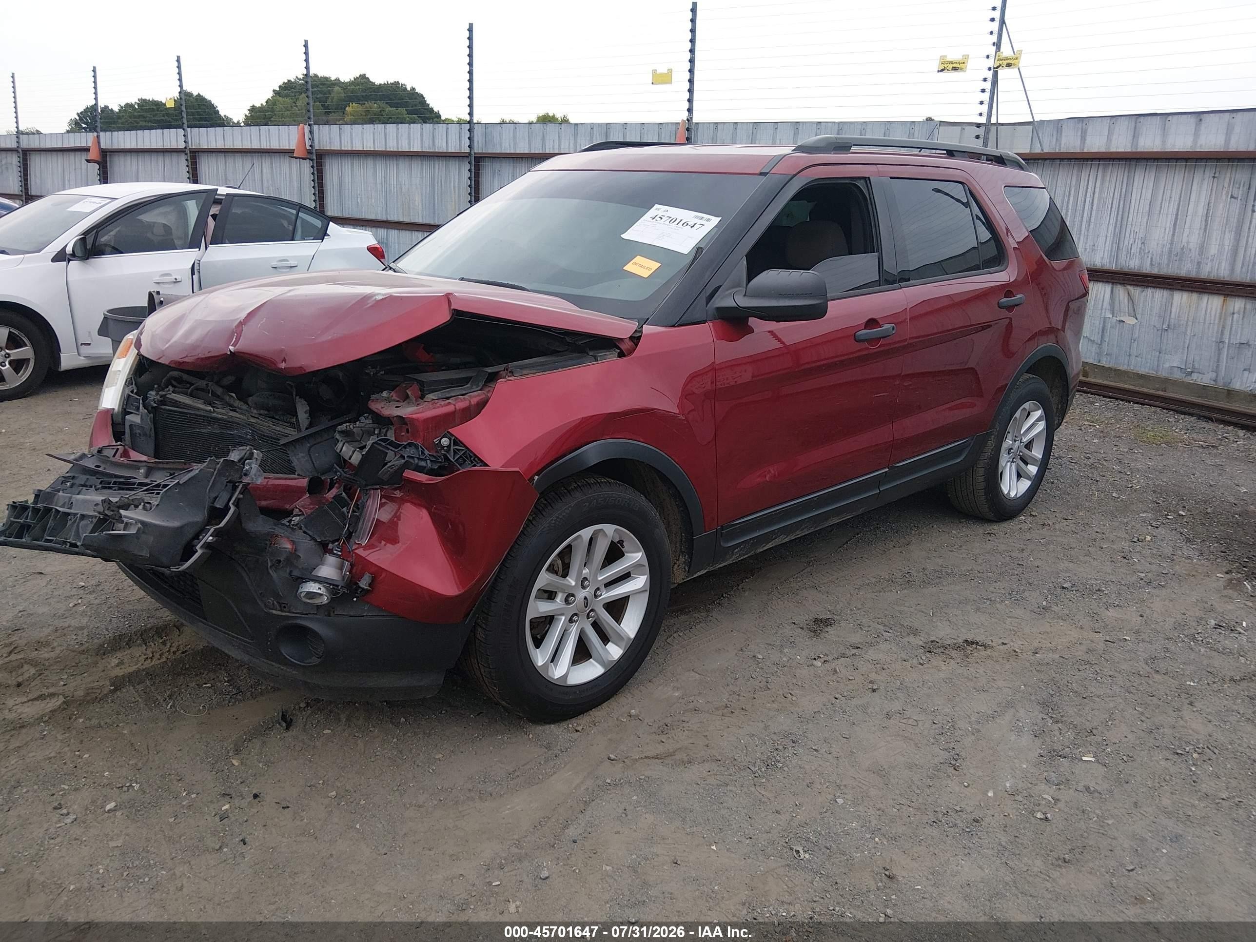 2015 Ford Explorer Red vin: 1FM5K7B87FGA91825