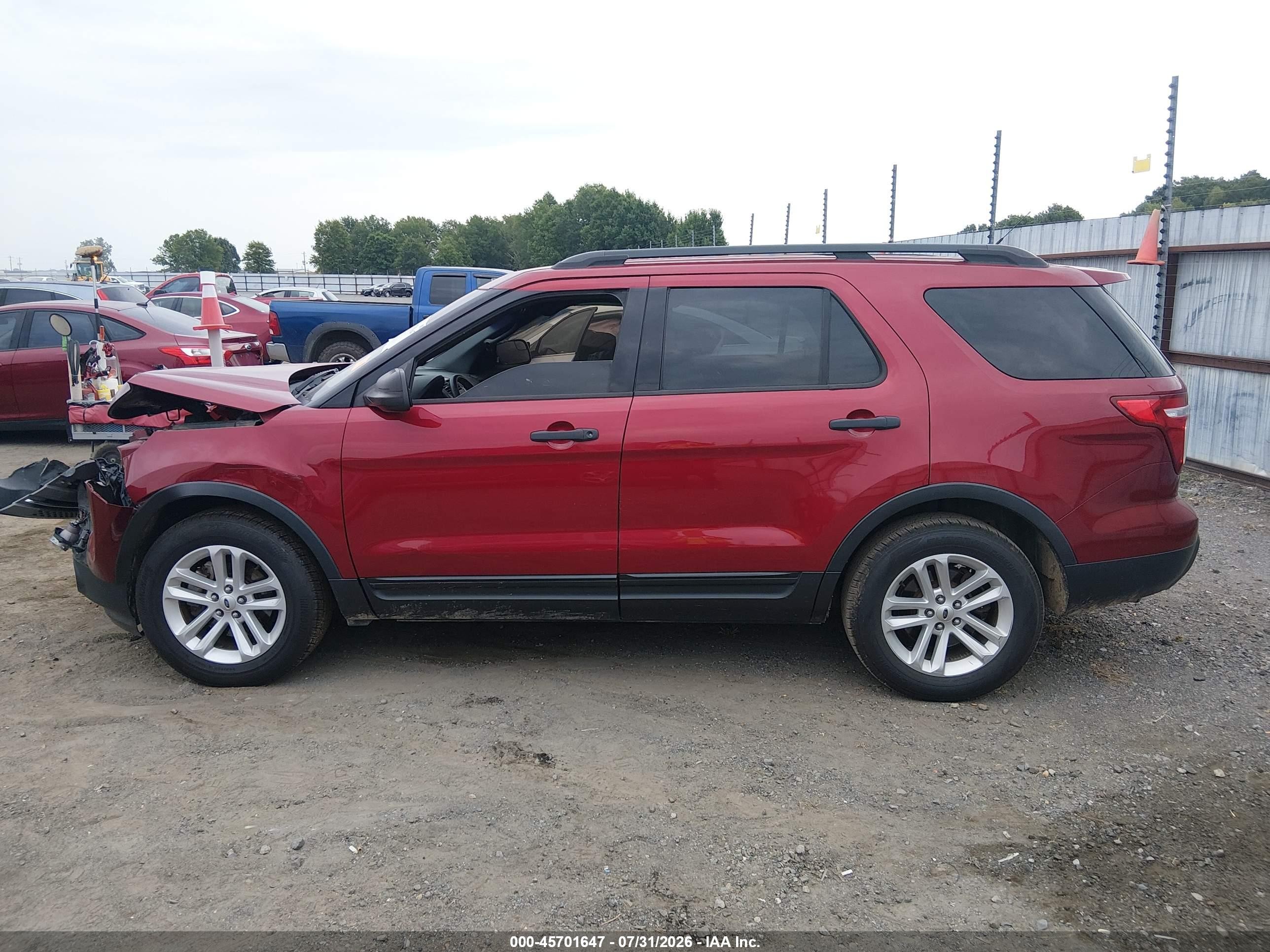 2015 Ford Explorer Red vin: 1FM5K7B87FGA91825
