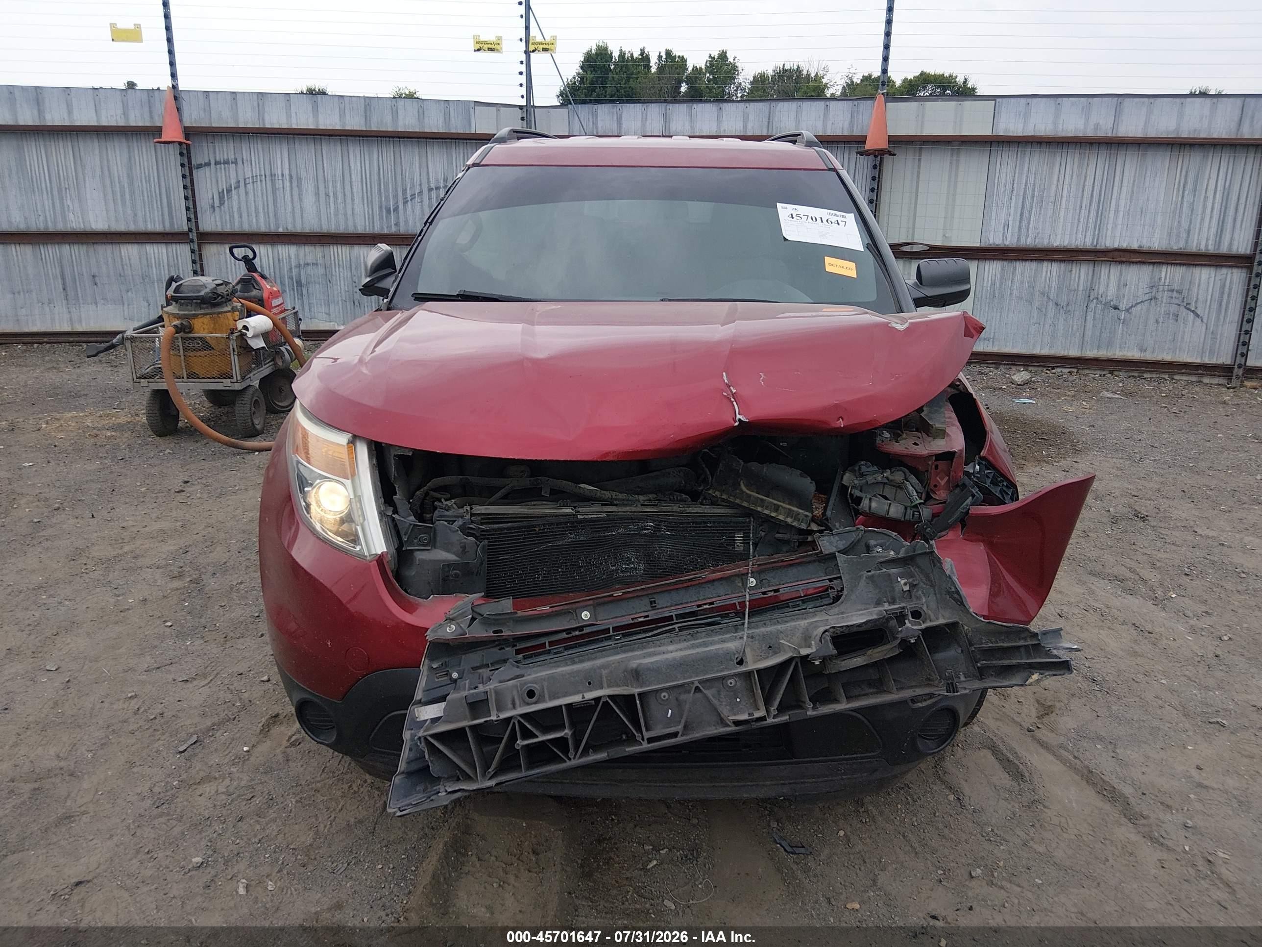 2015 Ford Explorer Red vin: 1FM5K7B87FGA91825
