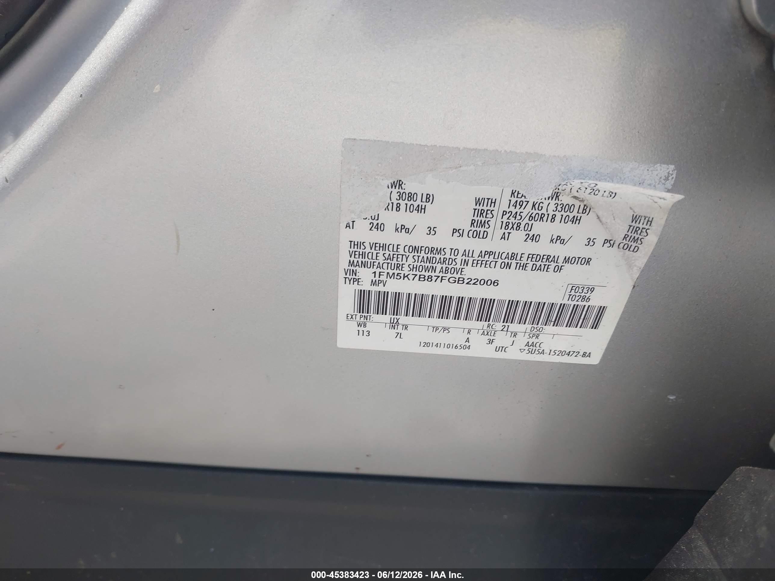 2015 Ford Explorer   Silver vin: 1FM5K7B87FGB22006