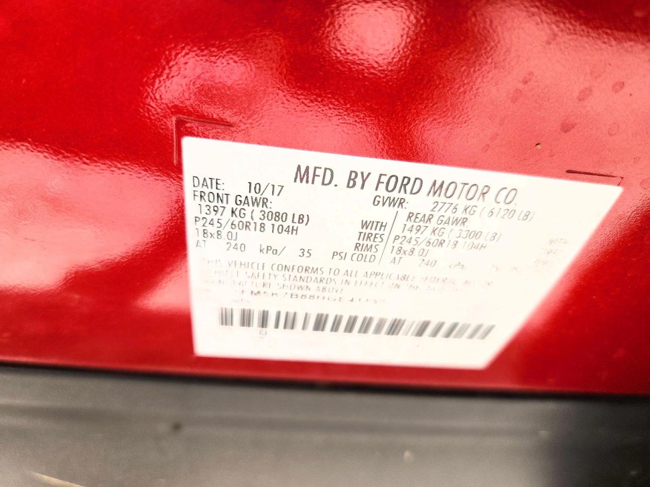 2017 Ford Explorer Red vin: 1FM5K7B88HGE41157