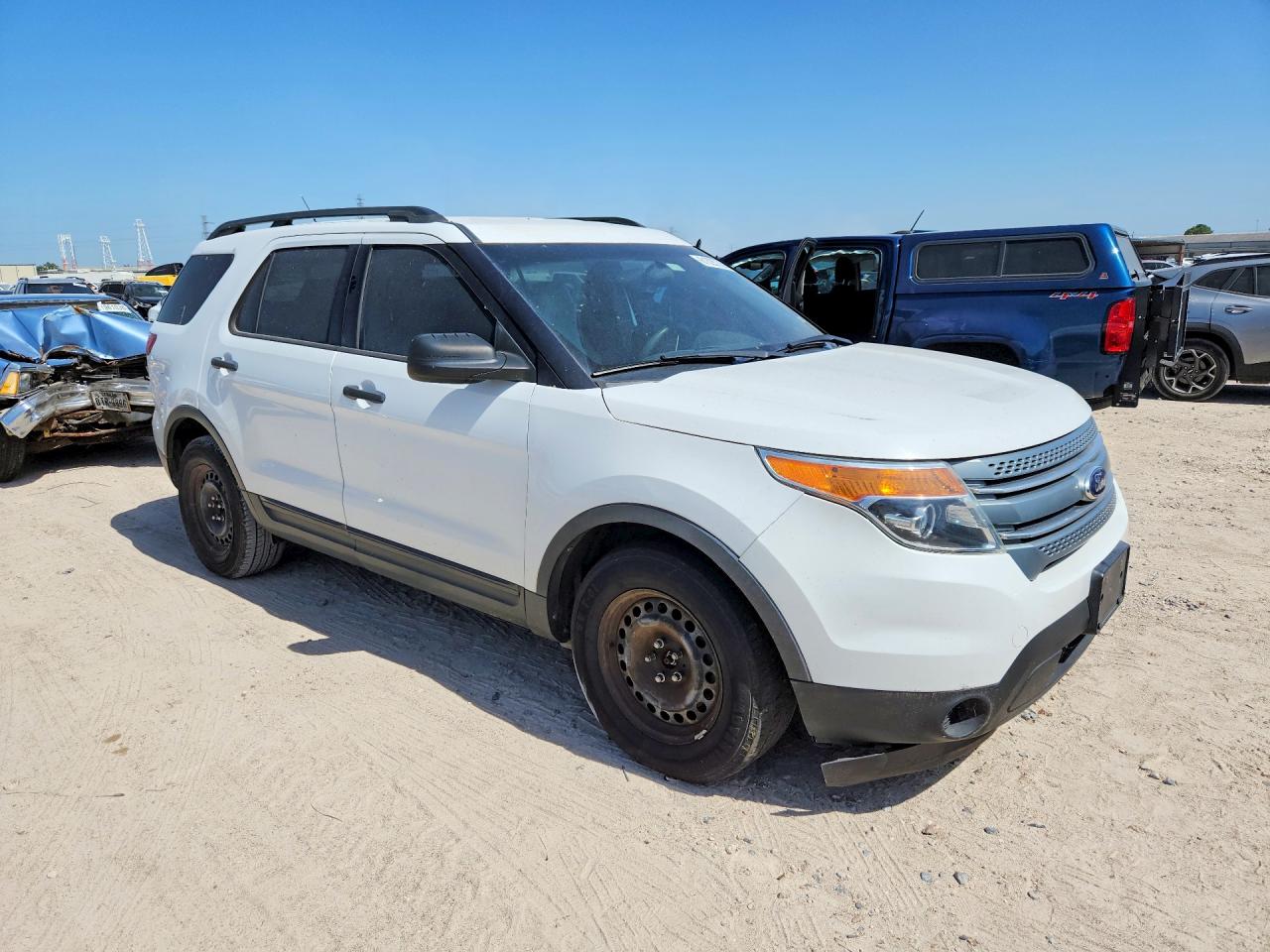 2014 Ford Explorer White vin: 1FM5K7B89EGA43211