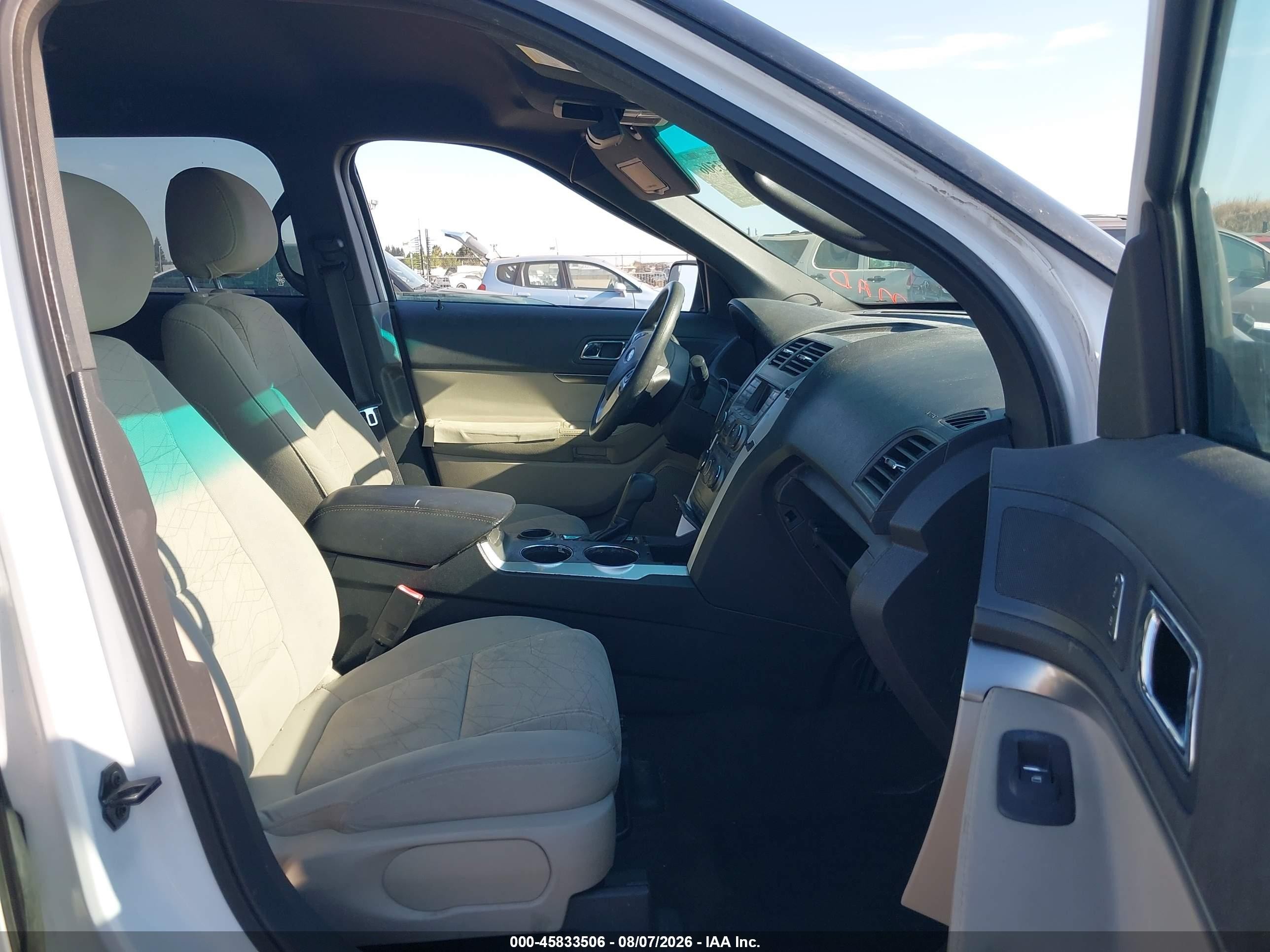 2014 Ford Explorer   White vin: 1FM5K7B89EGA44231