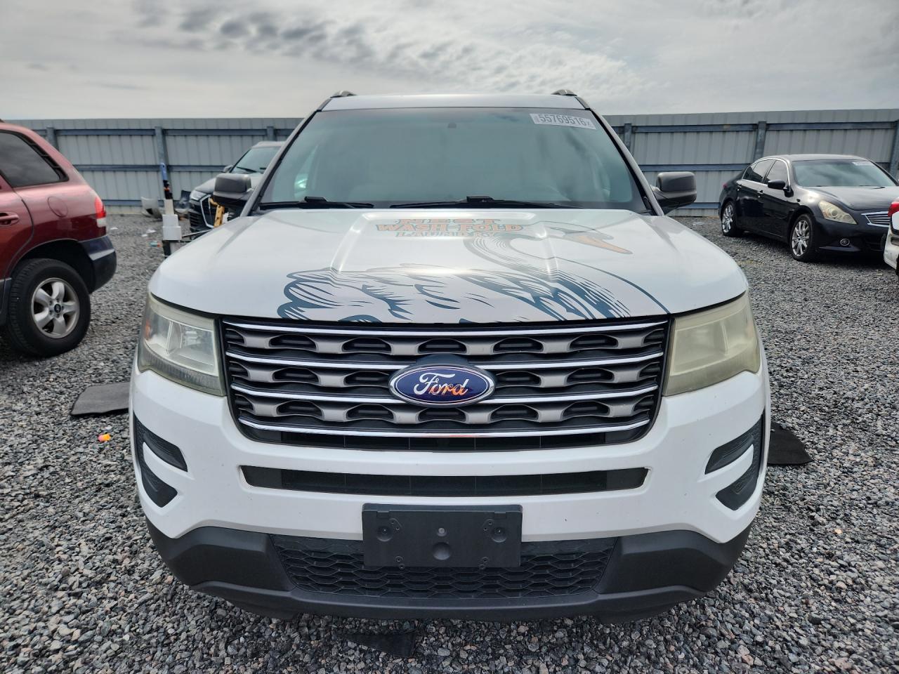 2016 Ford Explorer White vin: 1FM5K7B8XGGA32740