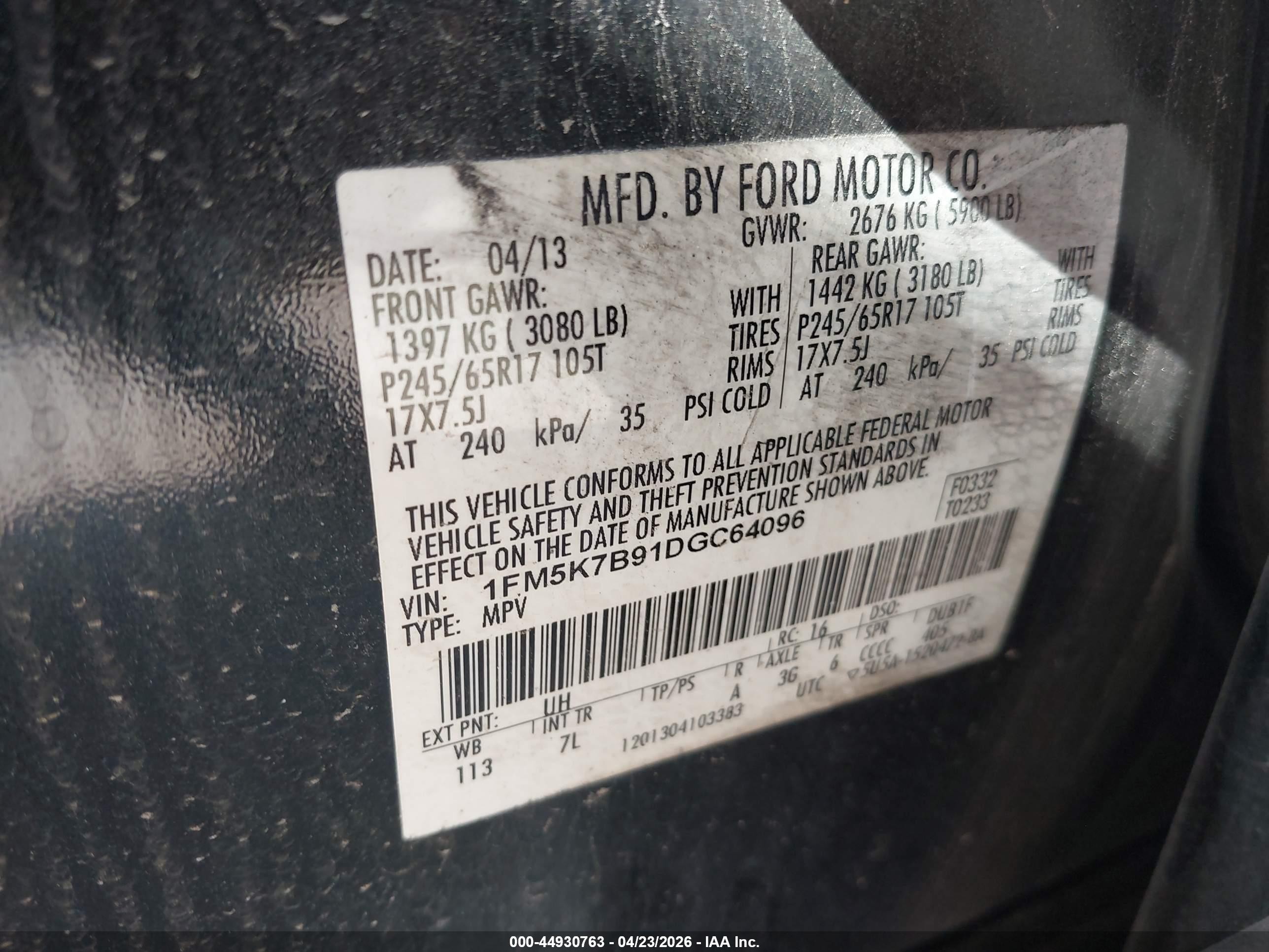 2013 Ford Explorer   Black vin: 1FM5K7B91DGC64096