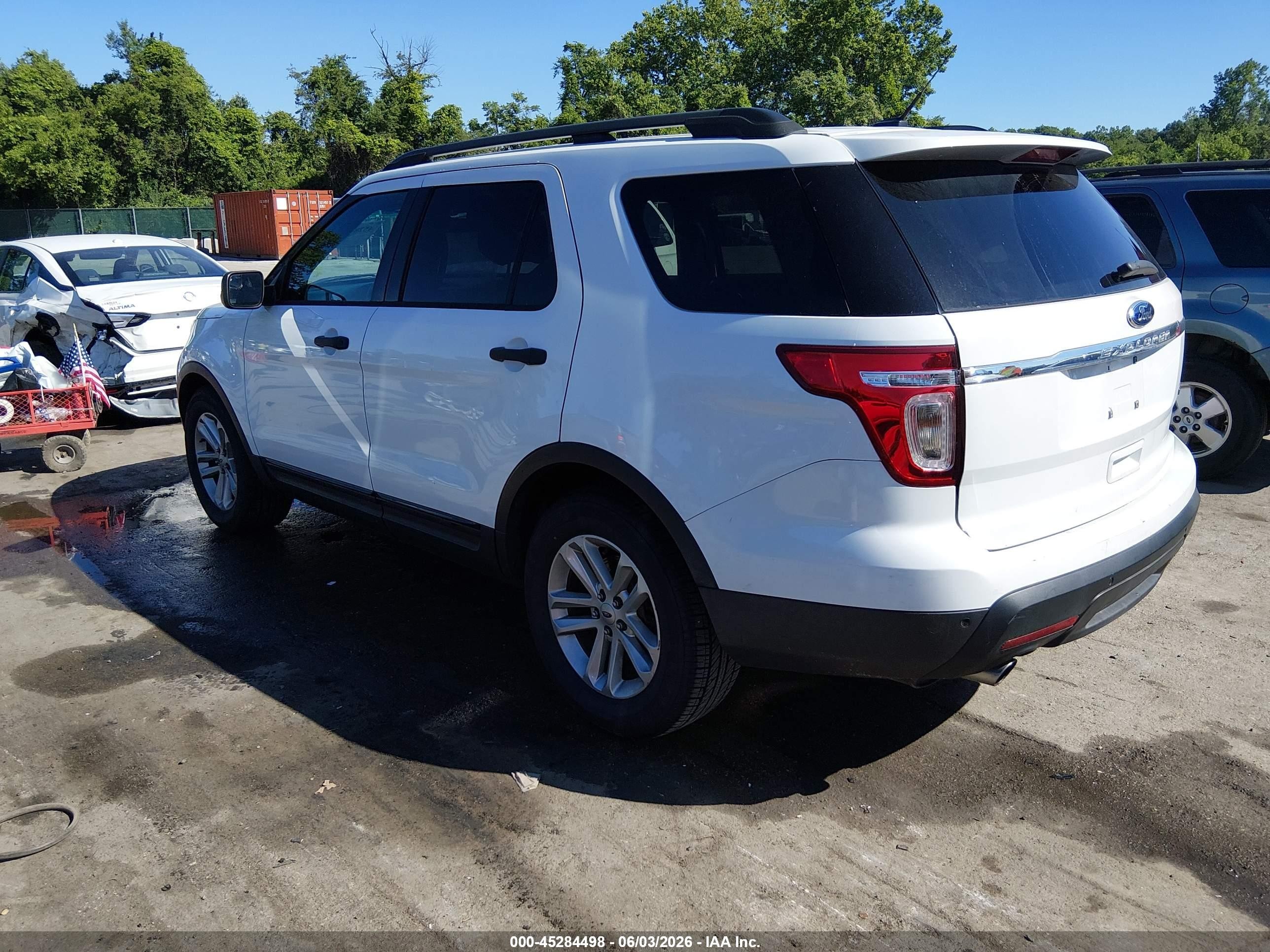 2015 Ford Explorer White vin: 1FM5K7B91FGB03783