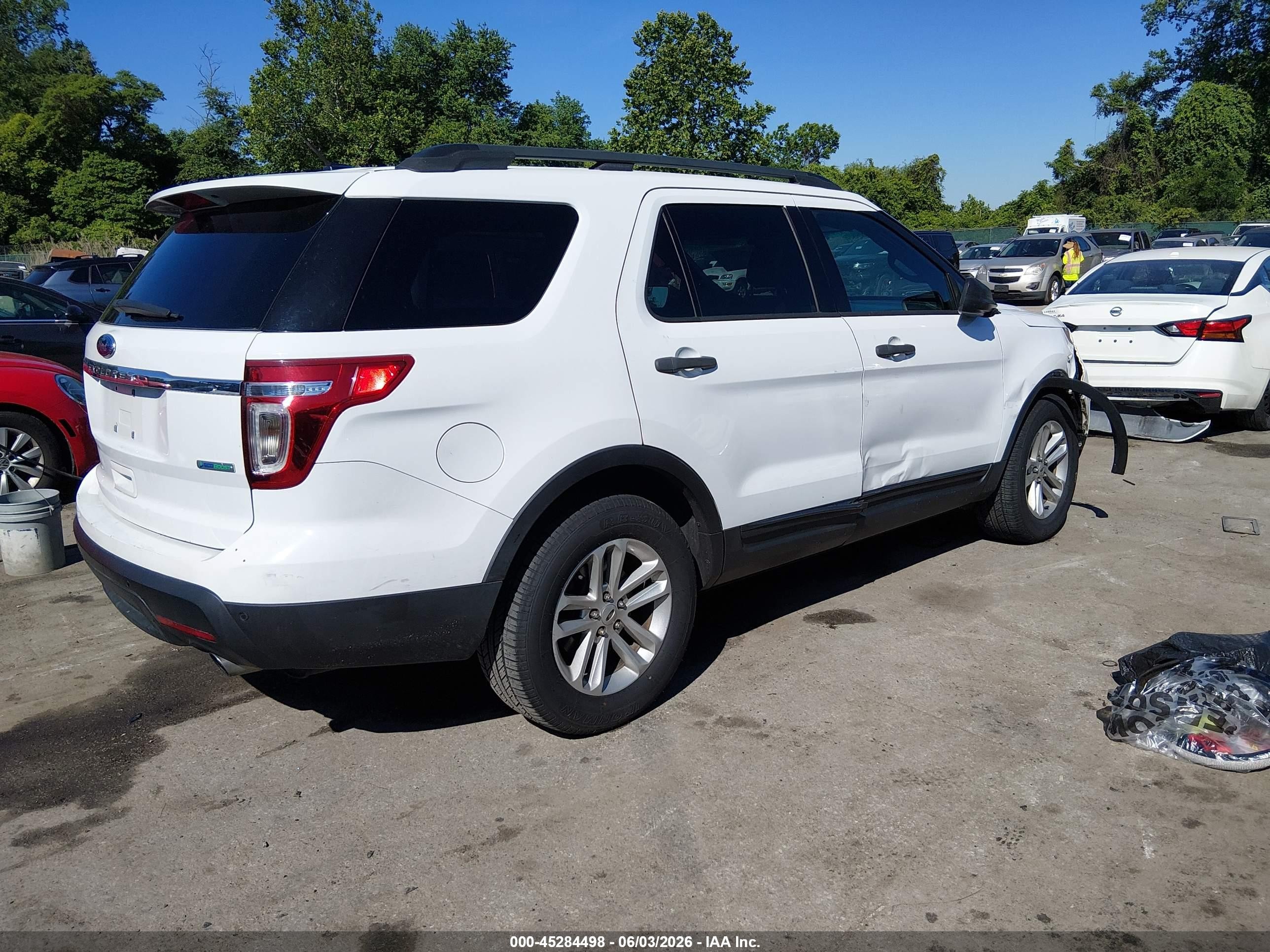 2015 Ford Explorer White vin: 1FM5K7B91FGB03783