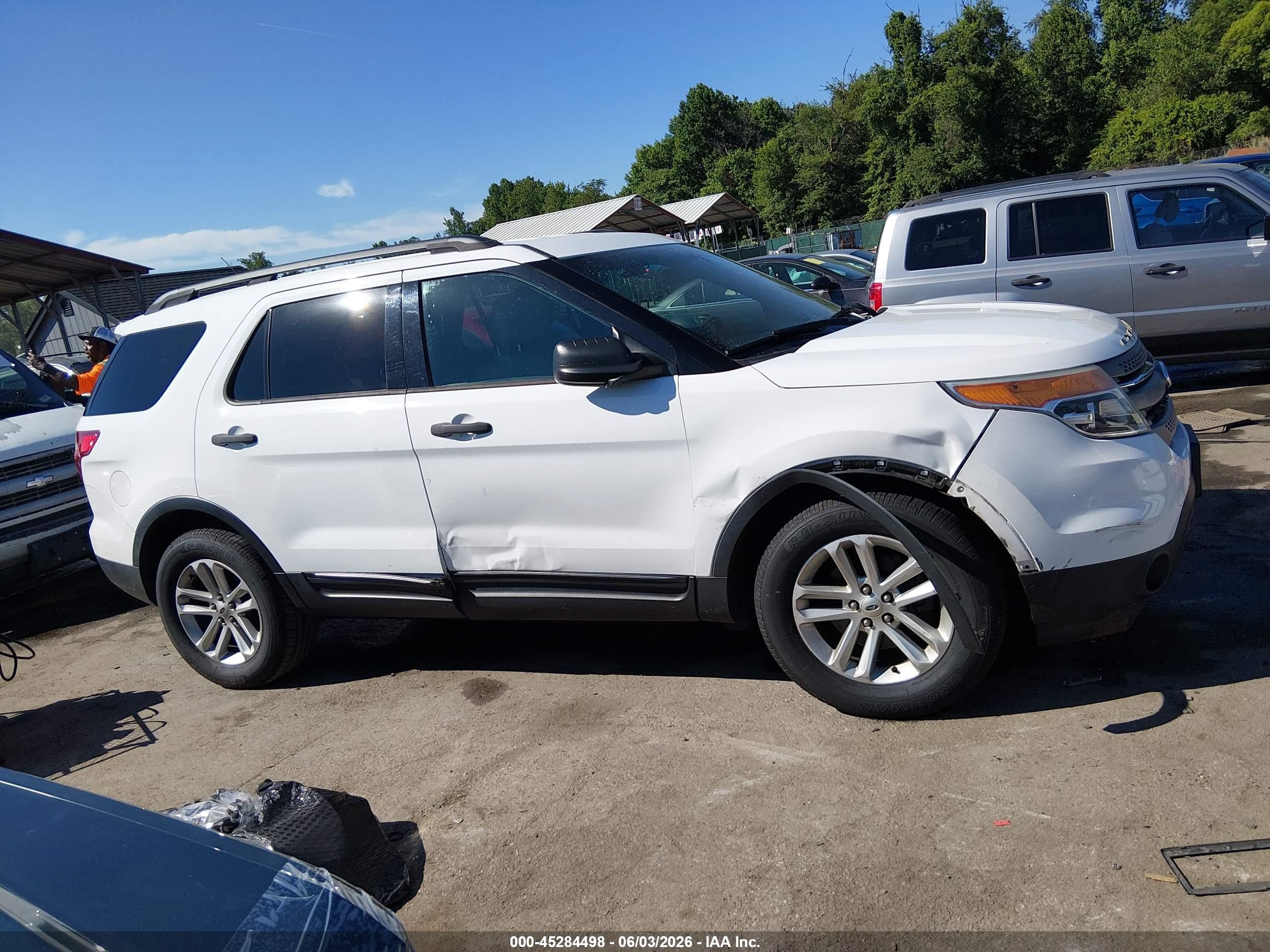 2015 Ford Explorer White vin: 1FM5K7B91FGB03783
