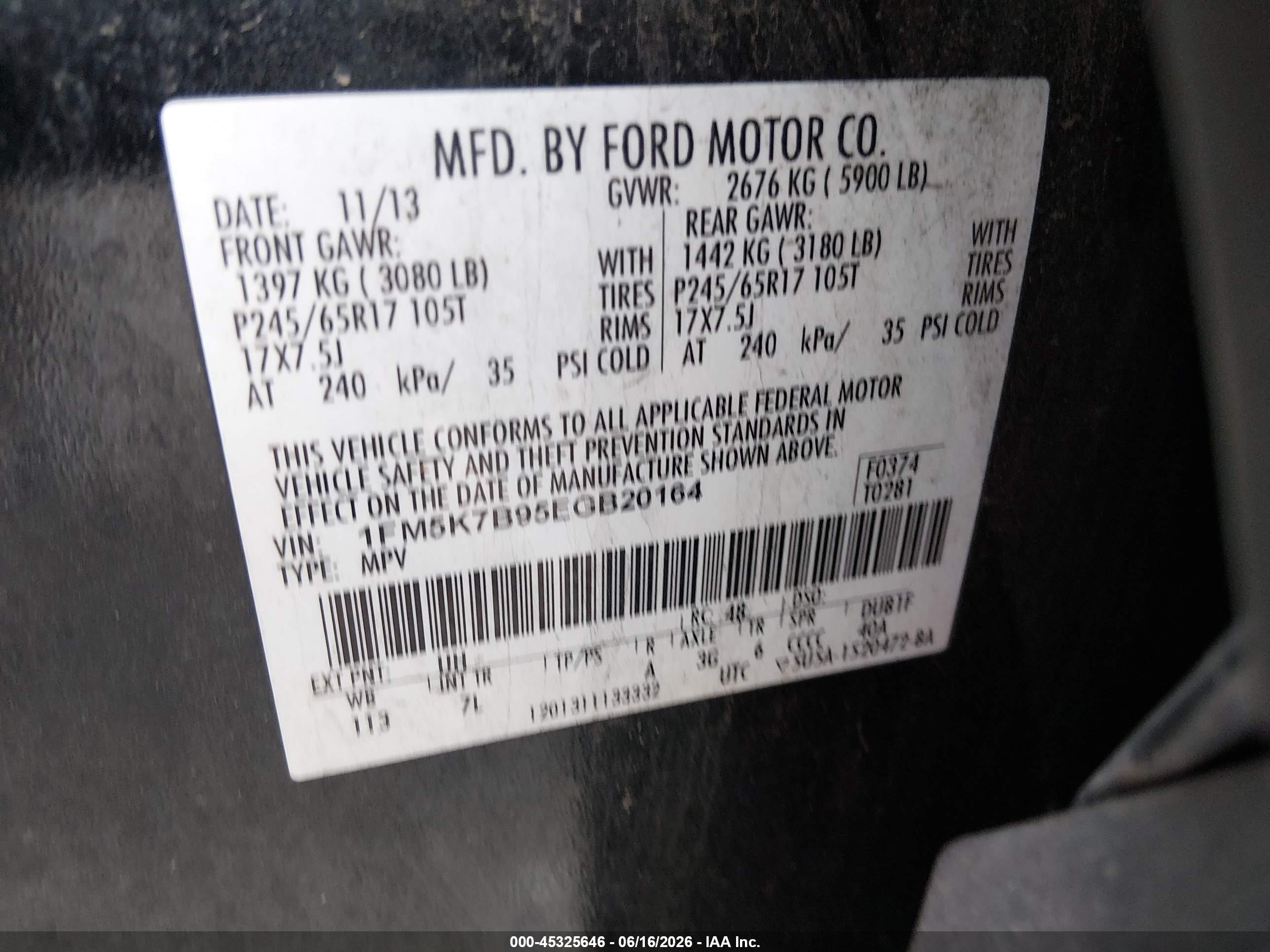 2014 Ford Explorer   Black vin: 1FM5K7B95EGB20164