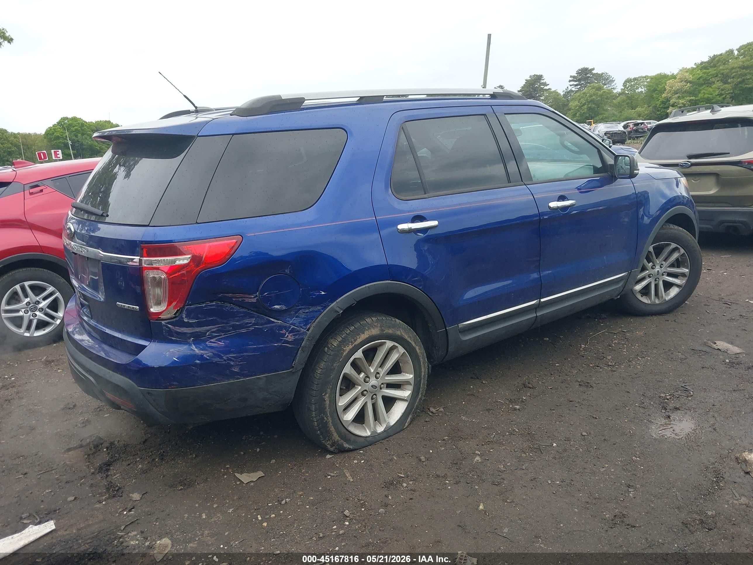 2013 Ford Explorer Xlt Blue vin: 1FM5K7D80DGA58627