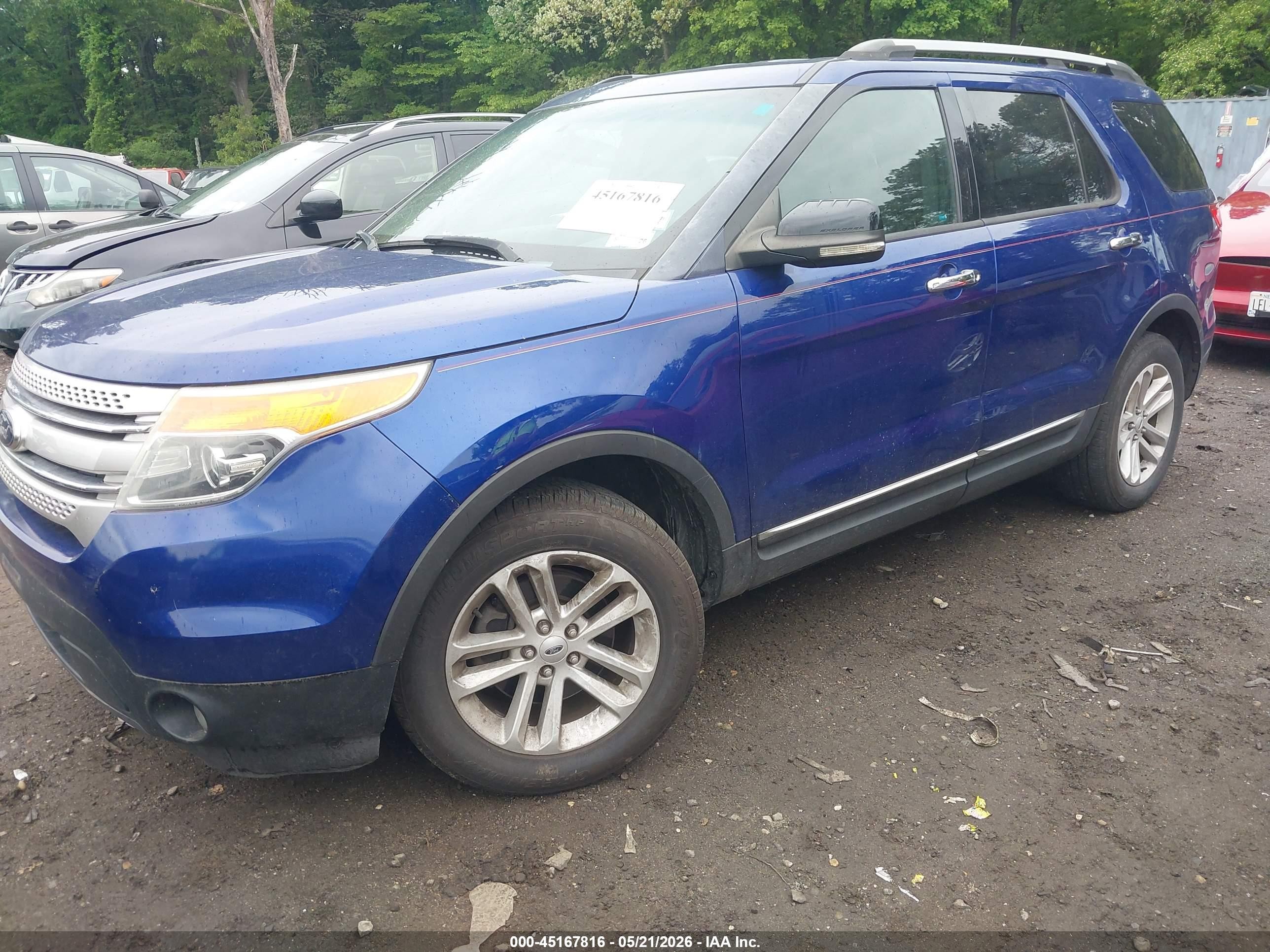 2013 Ford Explorer Xlt Blue vin: 1FM5K7D80DGA58627