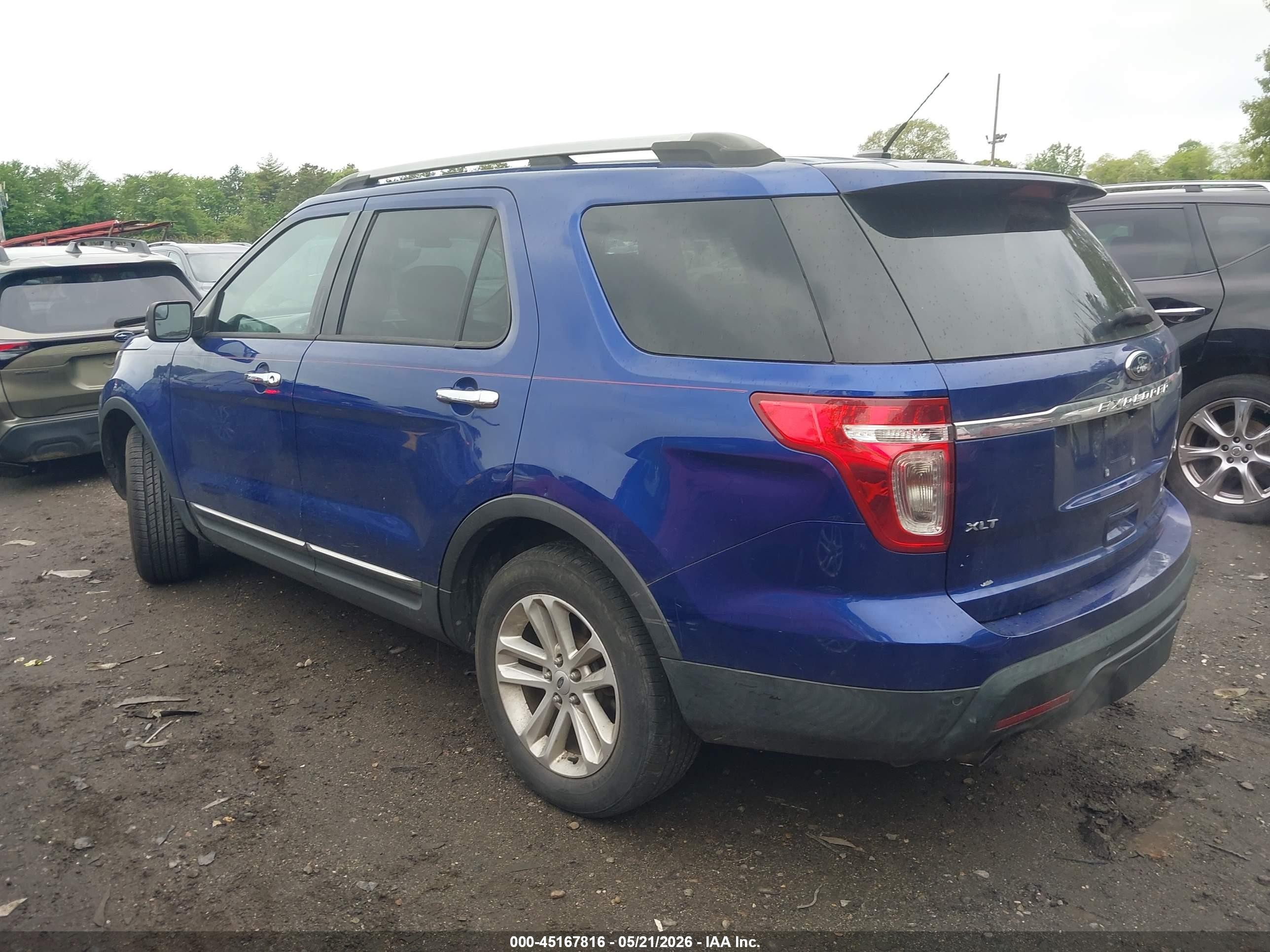 2013 Ford Explorer Xlt Blue vin: 1FM5K7D80DGA58627