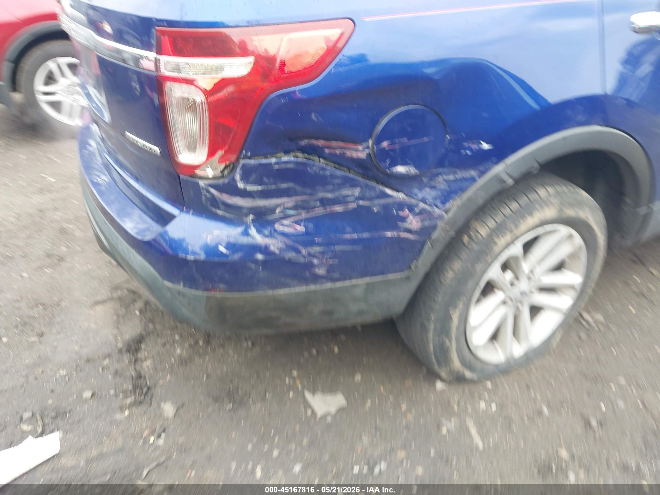 2013 Ford Explorer Xlt Blue vin: 1FM5K7D80DGA58627