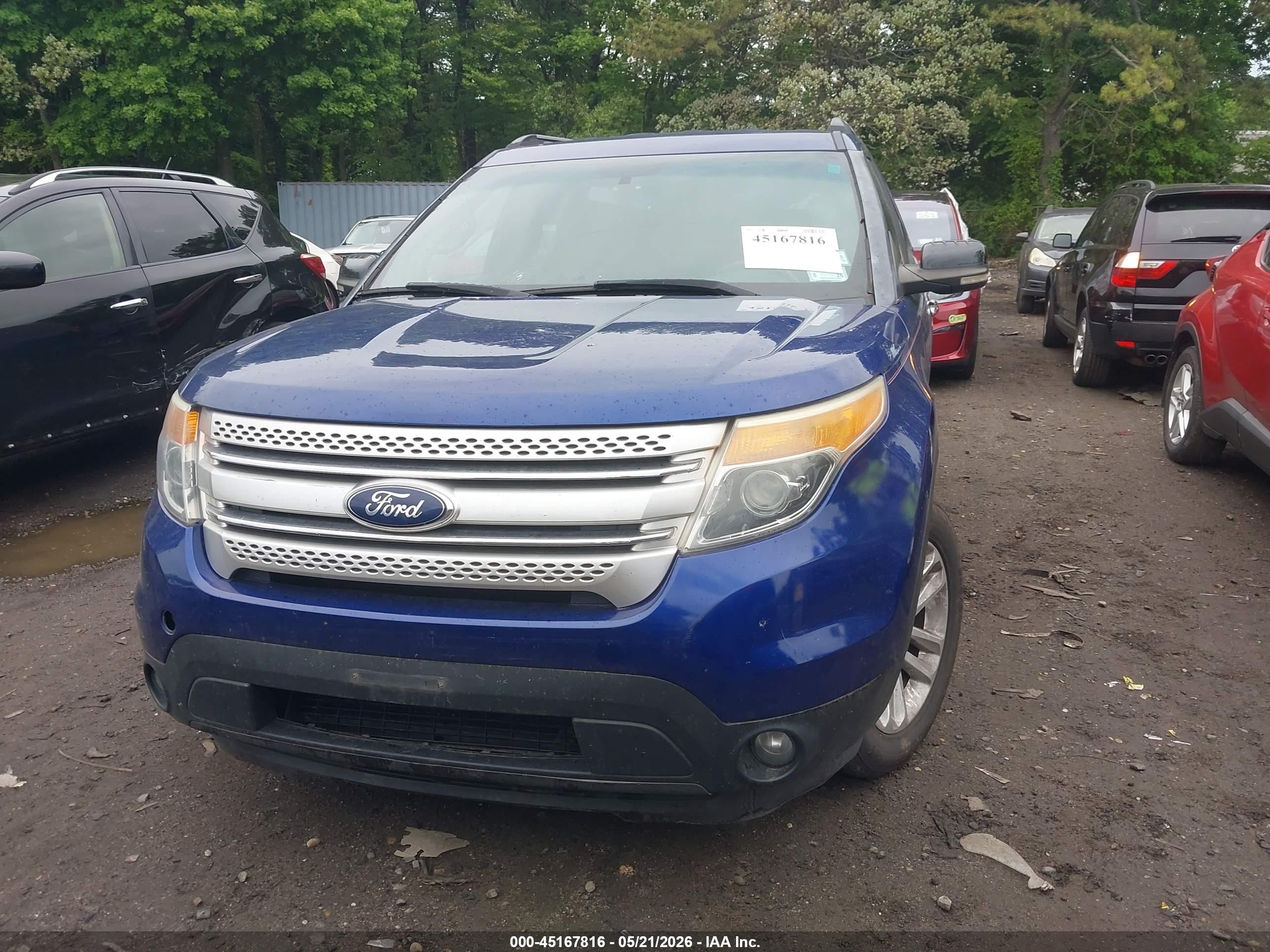 2013 Ford Explorer Xlt Blue vin: 1FM5K7D80DGA58627