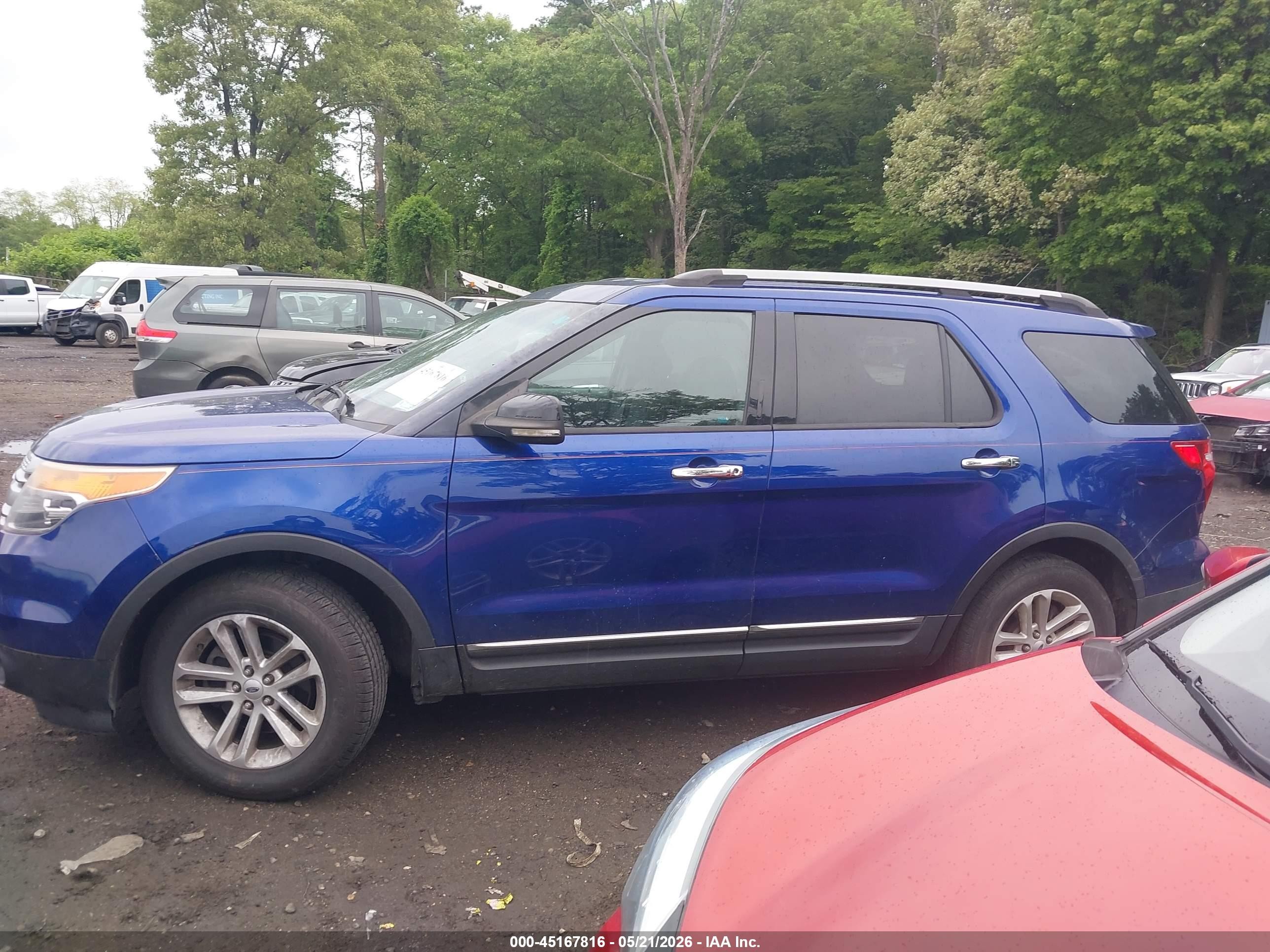 2013 Ford Explorer Xlt Blue vin: 1FM5K7D80DGA58627
