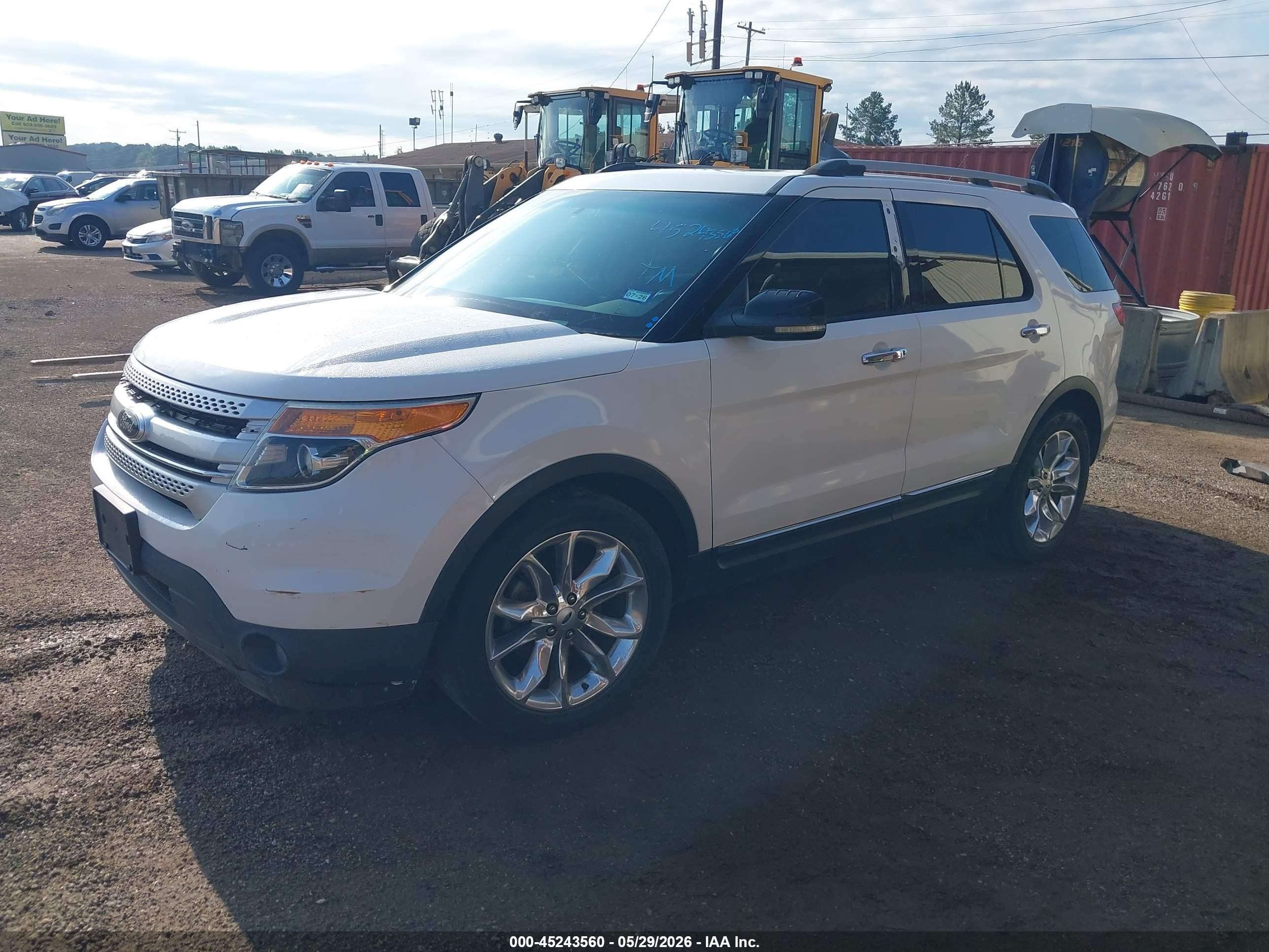 2013 Ford Explorer Xlt White vin: 1FM5K7D80DGA83821