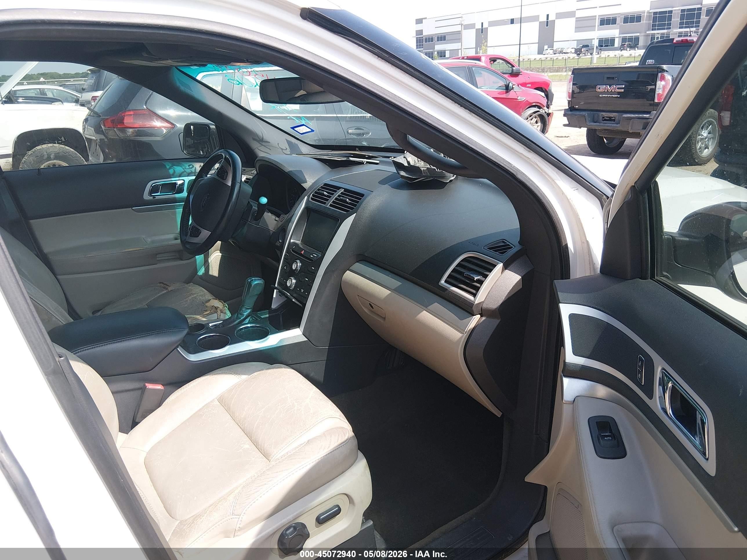 2013 Ford Explorer Xlt White vin: 1FM5K7D80DGC19588