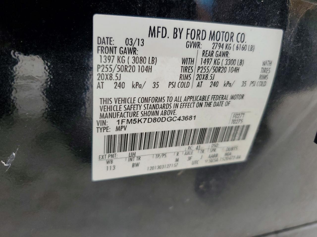 2013 Ford Explorer Xlt Black vin: 1FM5K7D80DGC43681