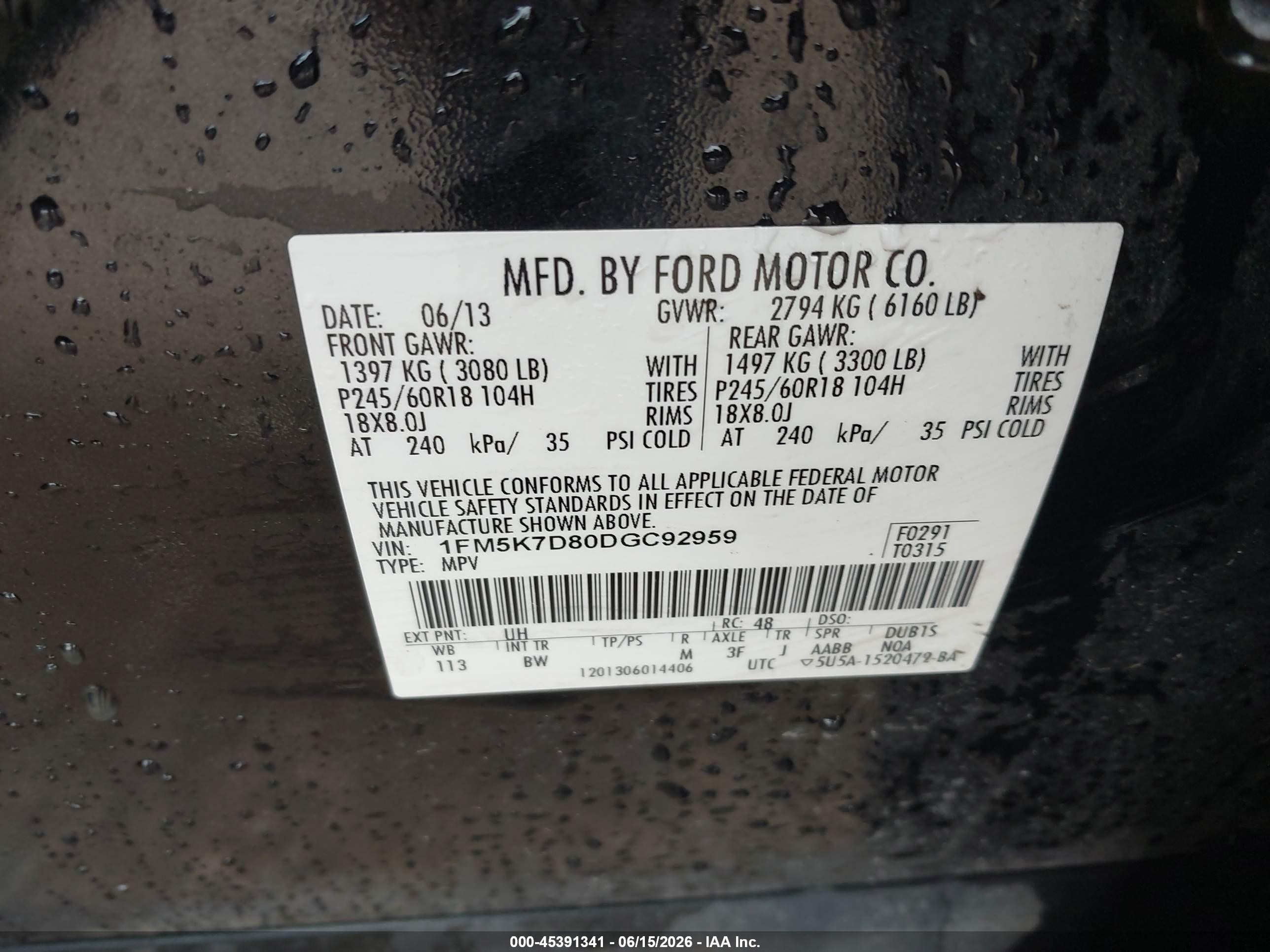 2013 Ford Explorer Xlt Черный vin: 1FM5K7D80DGC92959