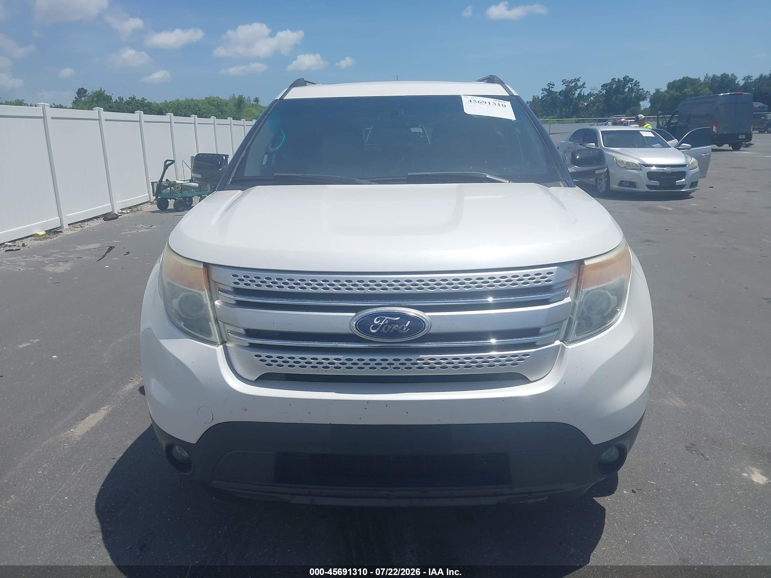 2014 Ford Explorer Xlt White vin: 1FM5K7D80EGA58077