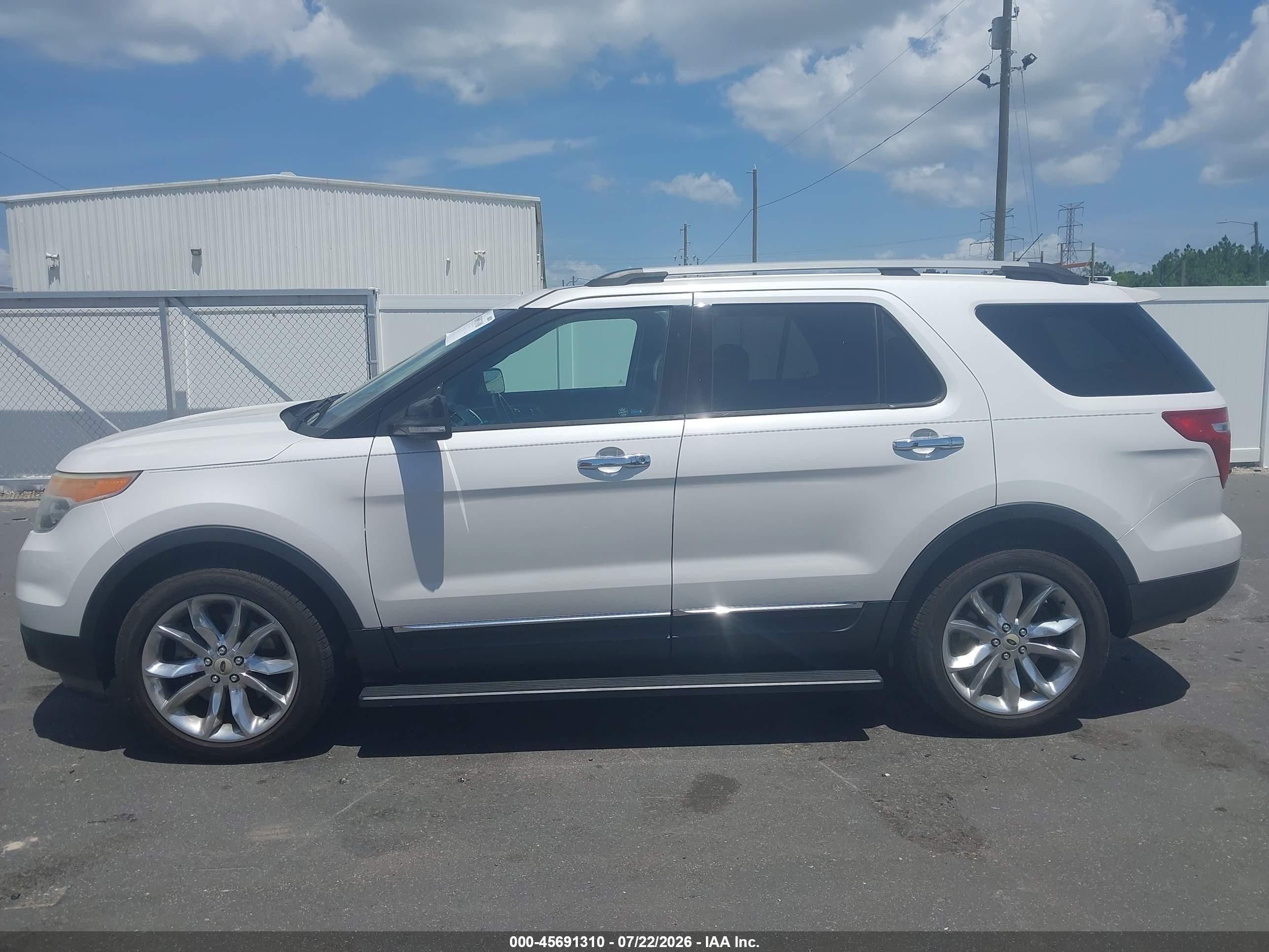 2014 Ford Explorer Xlt White vin: 1FM5K7D80EGA58077