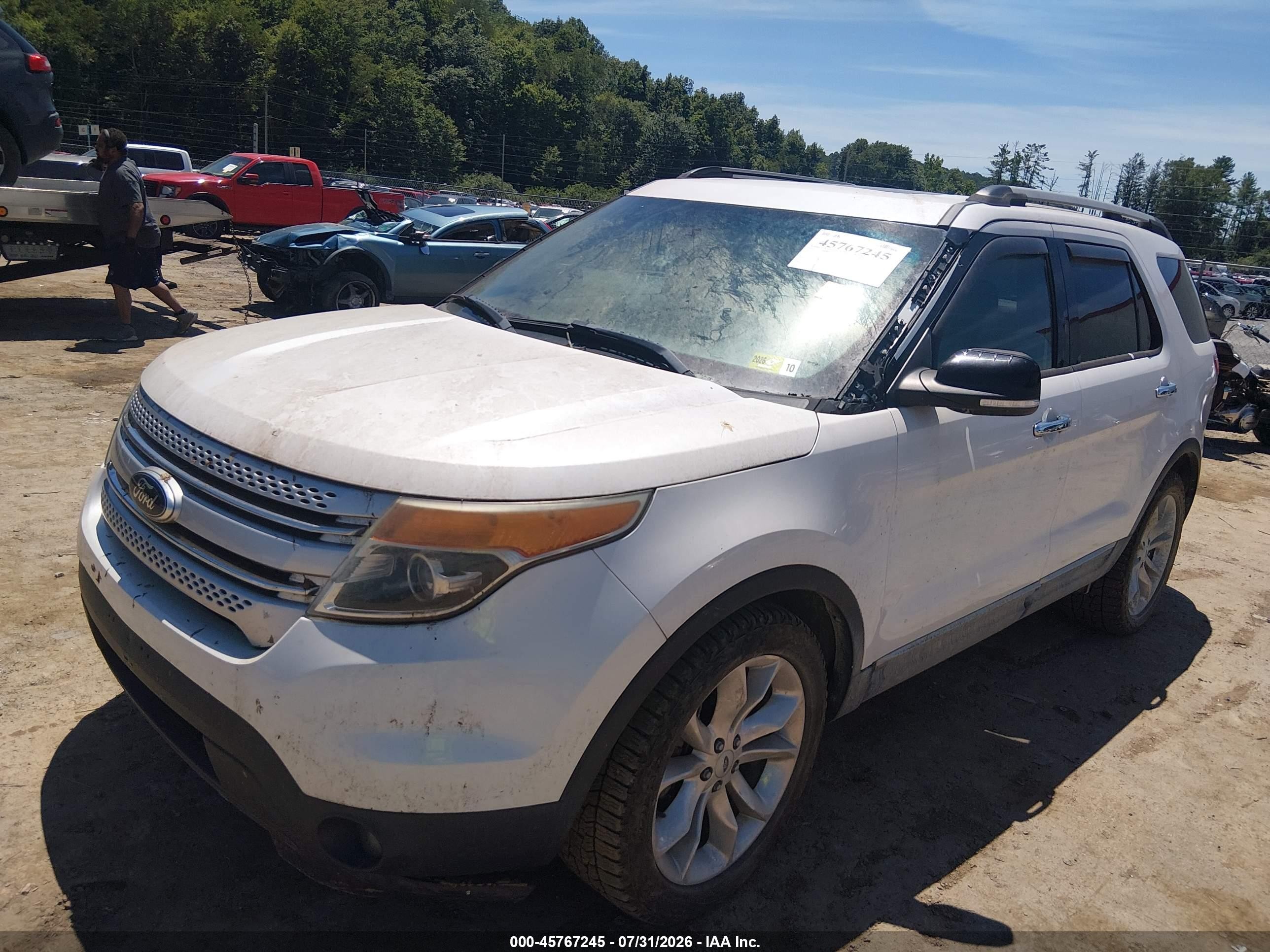 2014 Ford Explorer Xlt White vin: 1FM5K7D80EGA62792