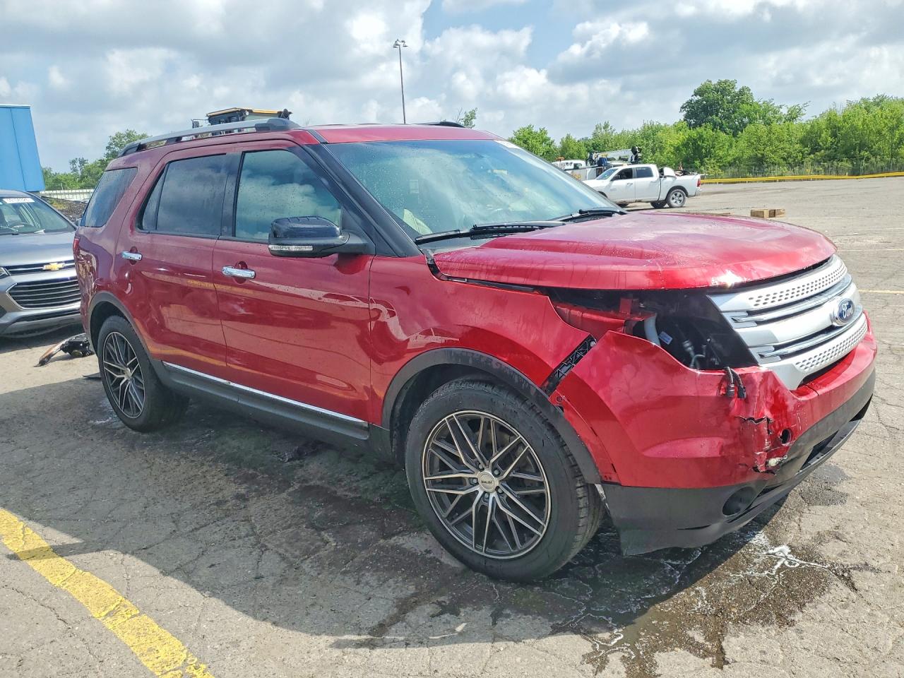 2014 Ford Explorer Xlt Red vin: 1FM5K7D80EGA68768