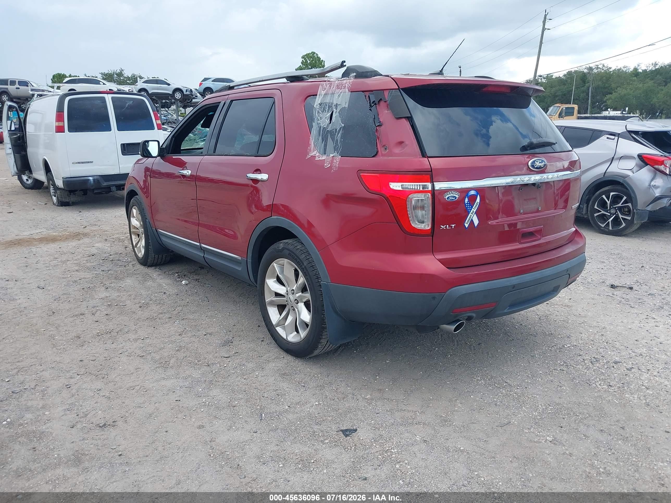 2014 Ford Explorer Xlt Red vin: 1FM5K7D80EGC33170