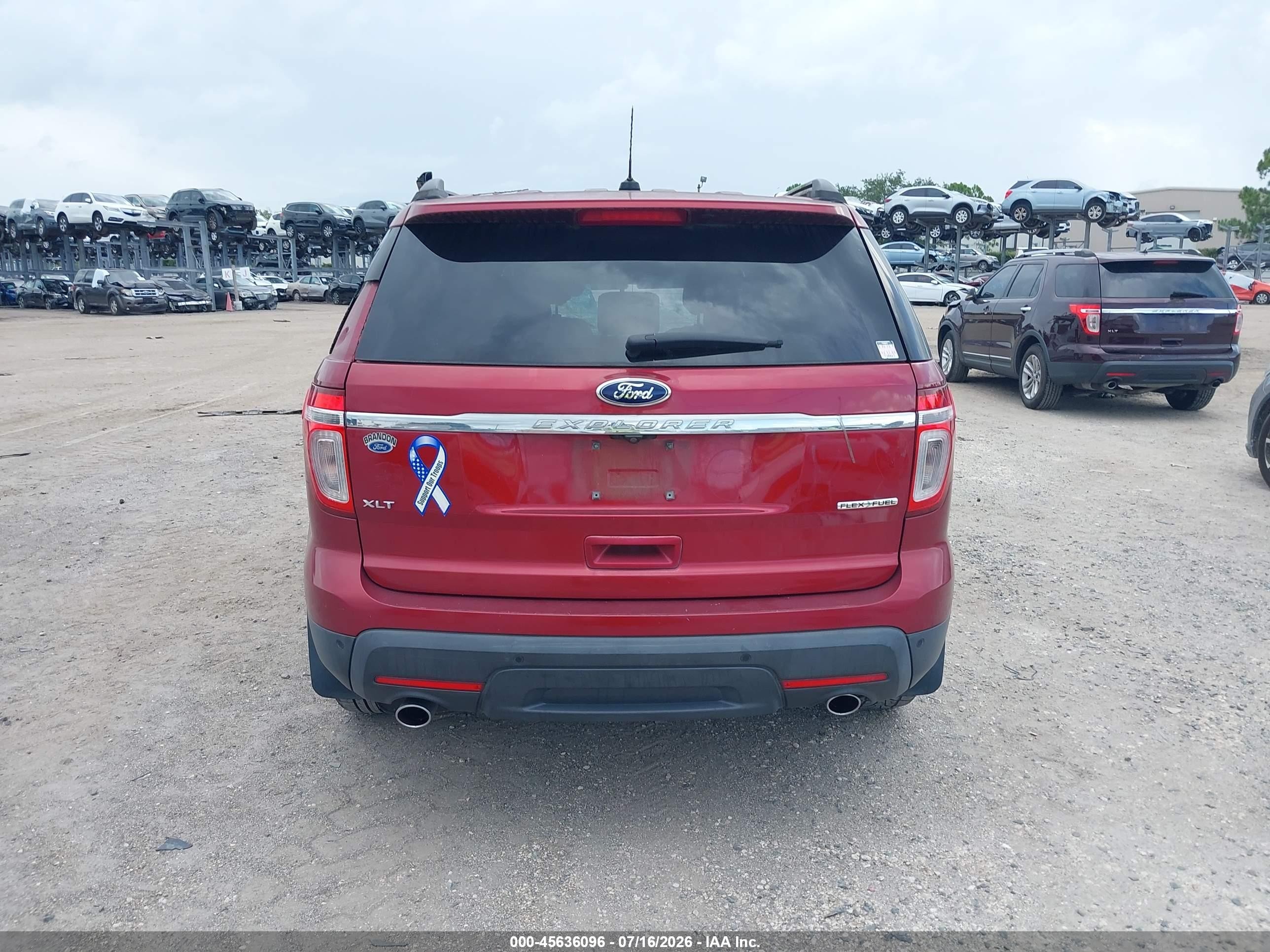 2014 Ford Explorer Xlt Red vin: 1FM5K7D80EGC33170
