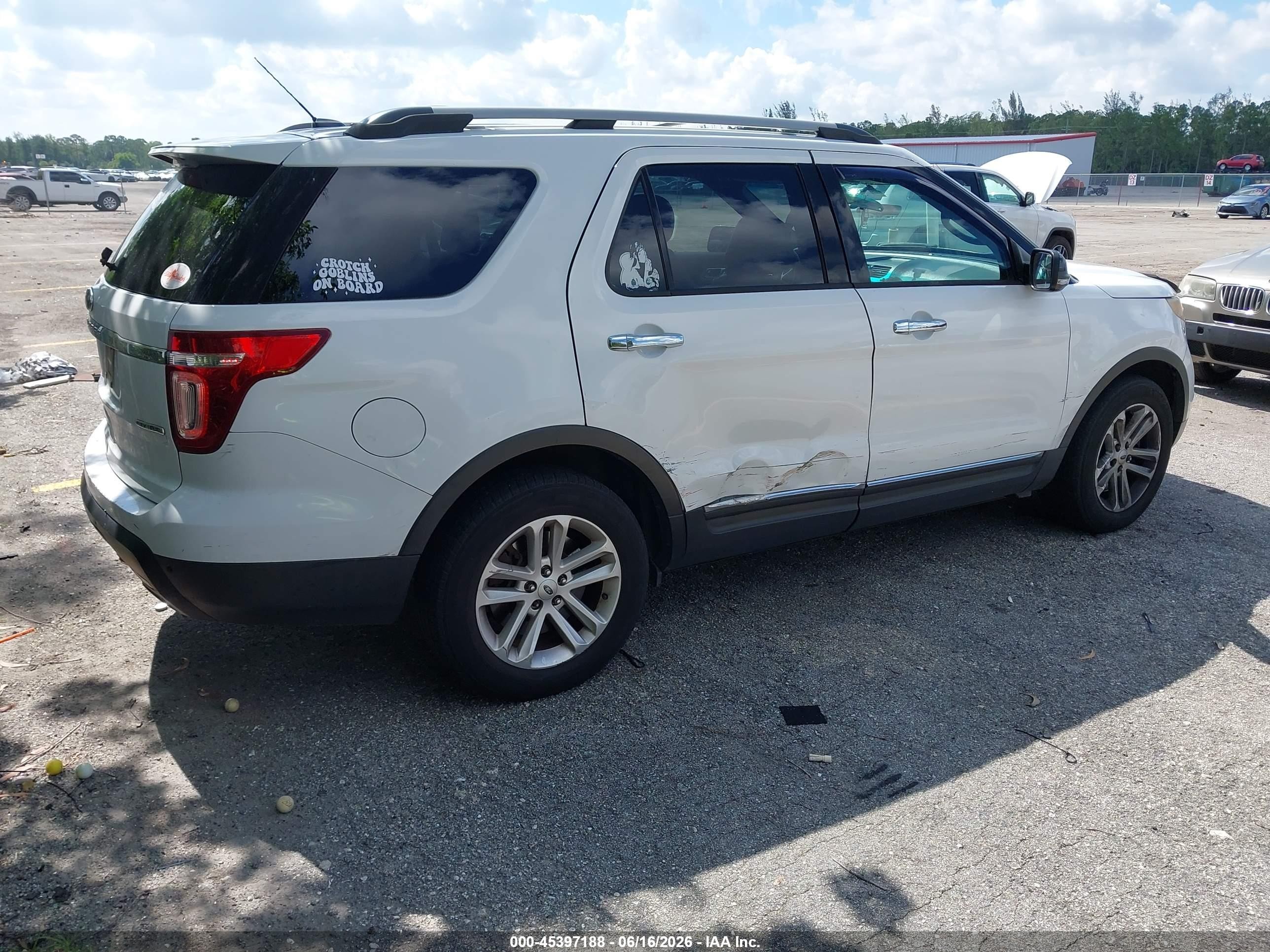 2014 Ford Explorer Xlt White vin: 1FM5K7D80EGC33198