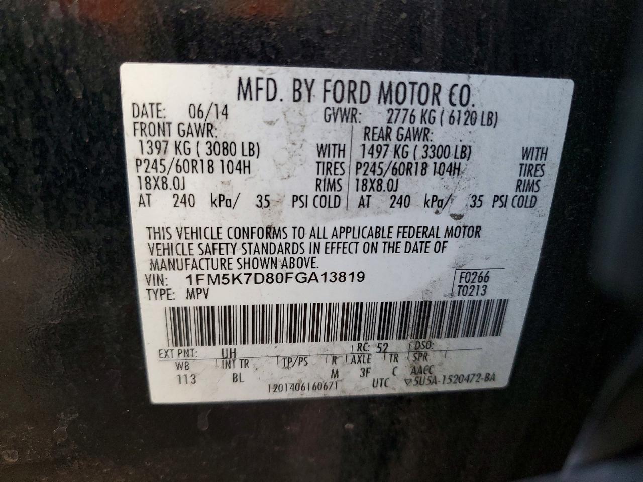 2015 Ford Explorer Xlt Черный vin: 1FM5K7D80FGA13819