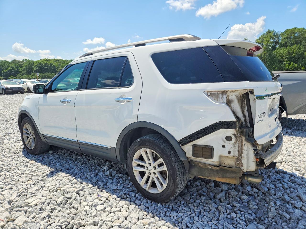 2015 Ford Explorer Xlt White vin: 1FM5K7D80FGA61126