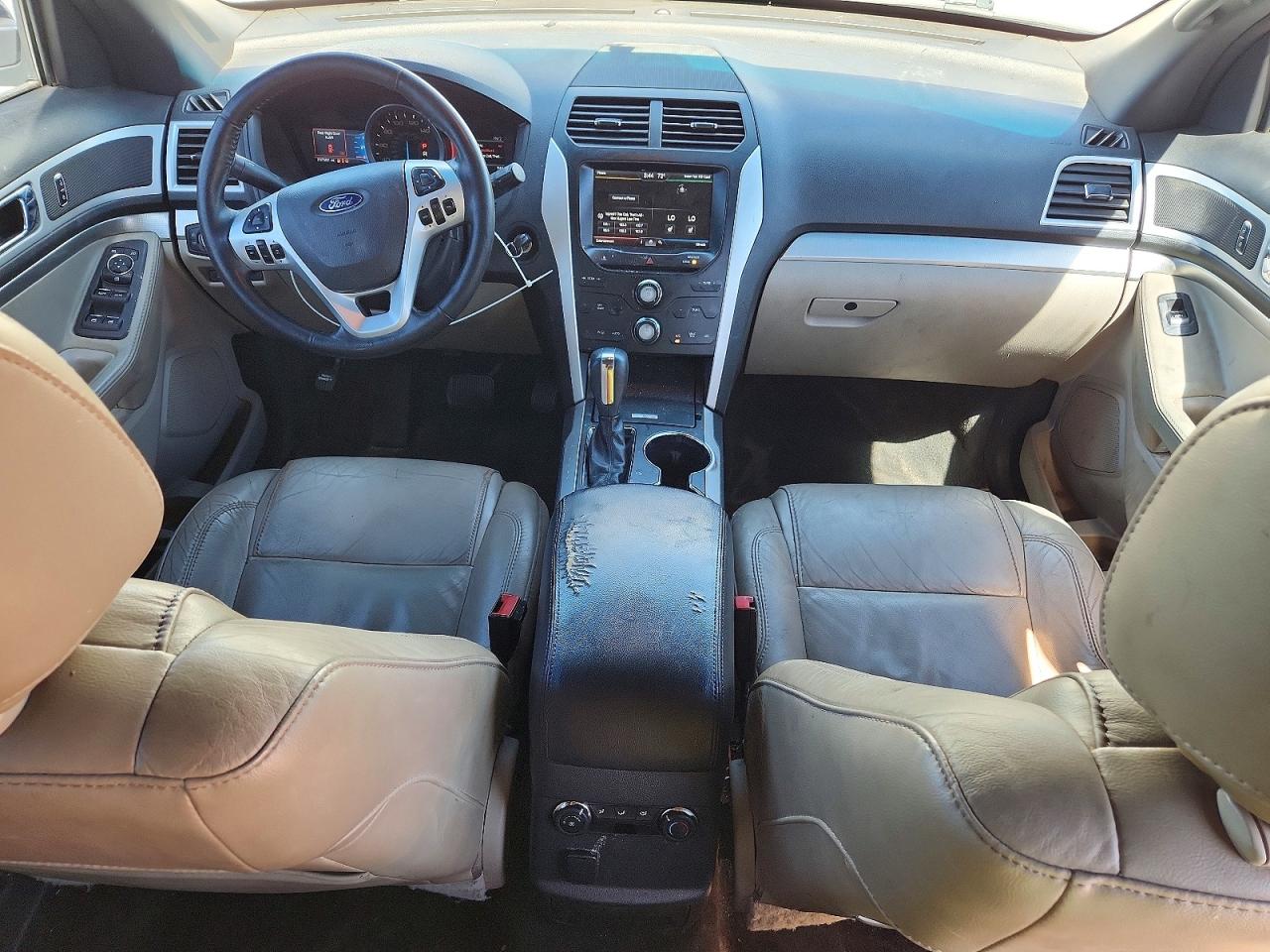 2015 Ford Explorer Xlt White vin: 1FM5K7D80FGA82333