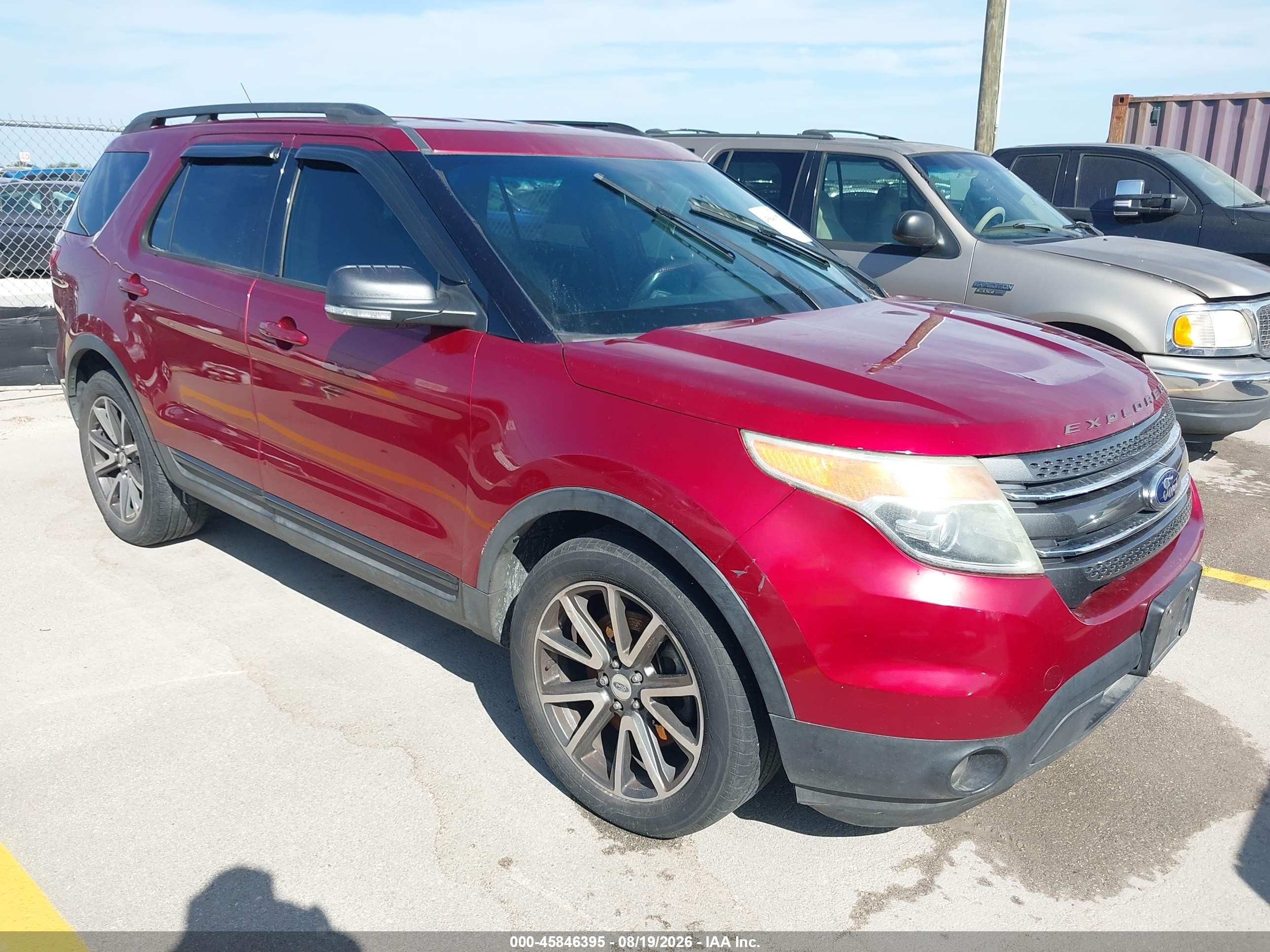 2015 Ford Explorer Xlt Red vin: 1FM5K7D80FGB48816