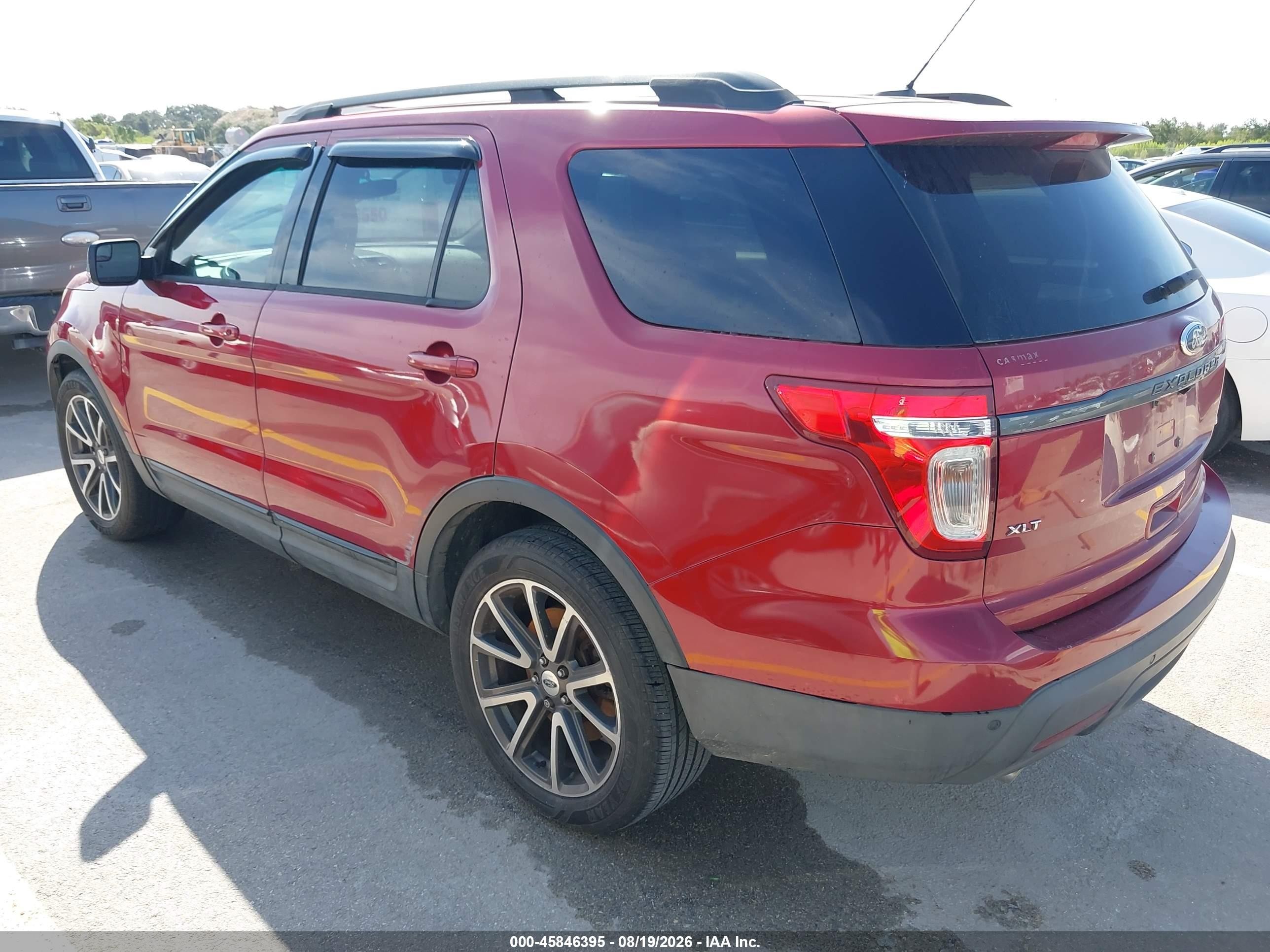 2015 Ford Explorer Xlt Red vin: 1FM5K7D80FGB48816