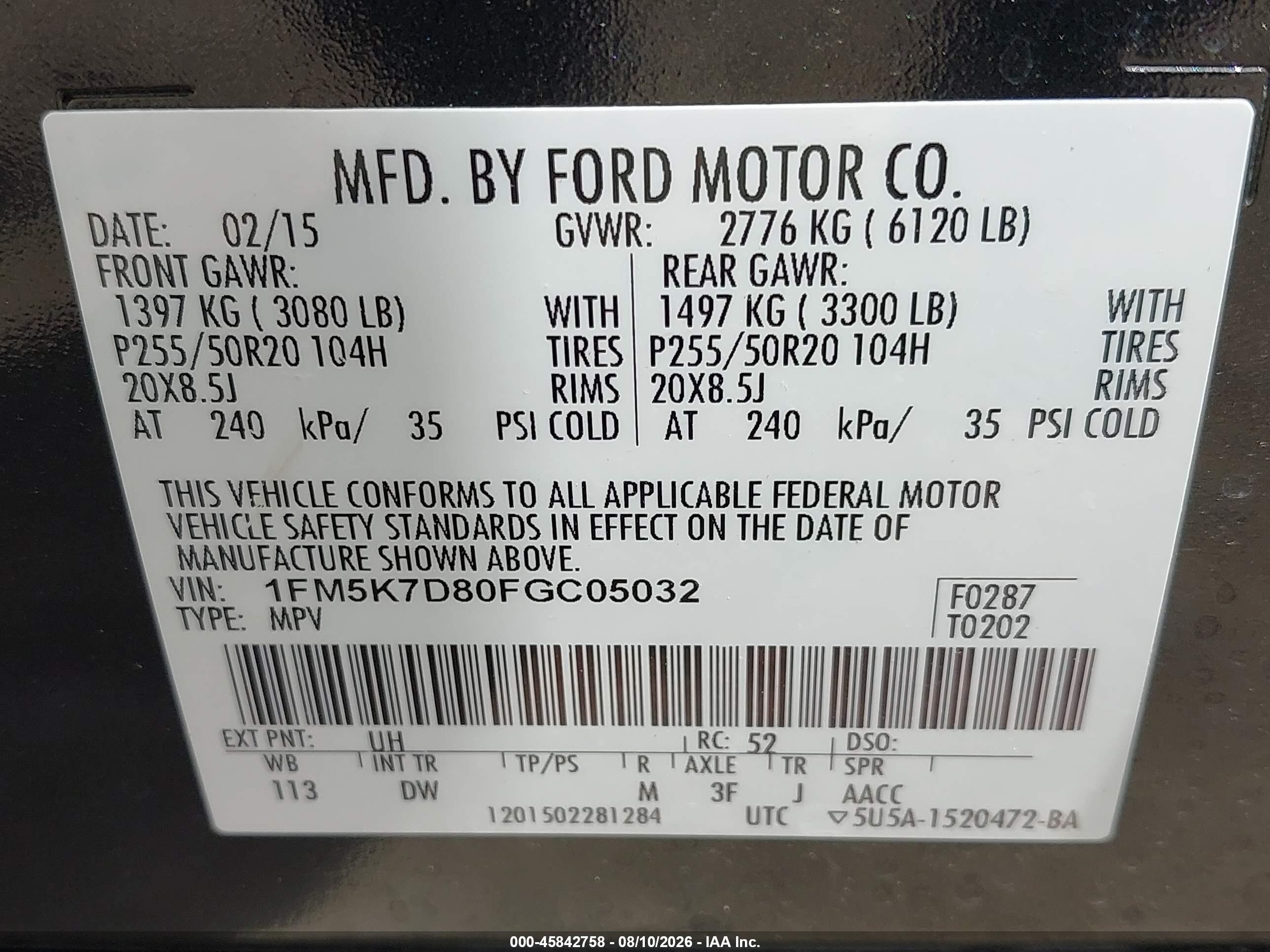 2015 Ford Explorer Xlt Black vin: 1FM5K7D80FGC05032