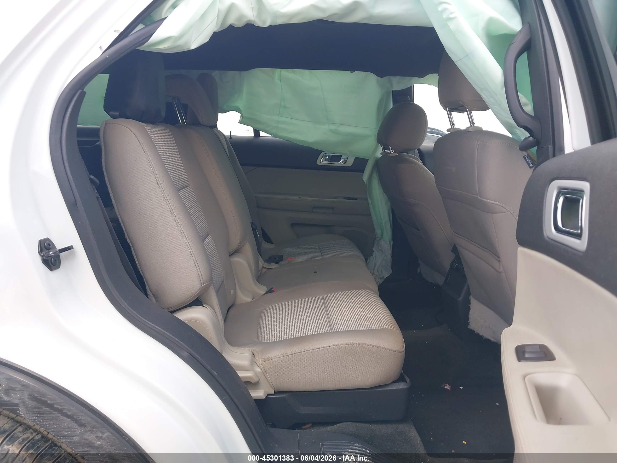 2015 Ford Explorer Xlt White vin: 1FM5K7D80FGC48852
