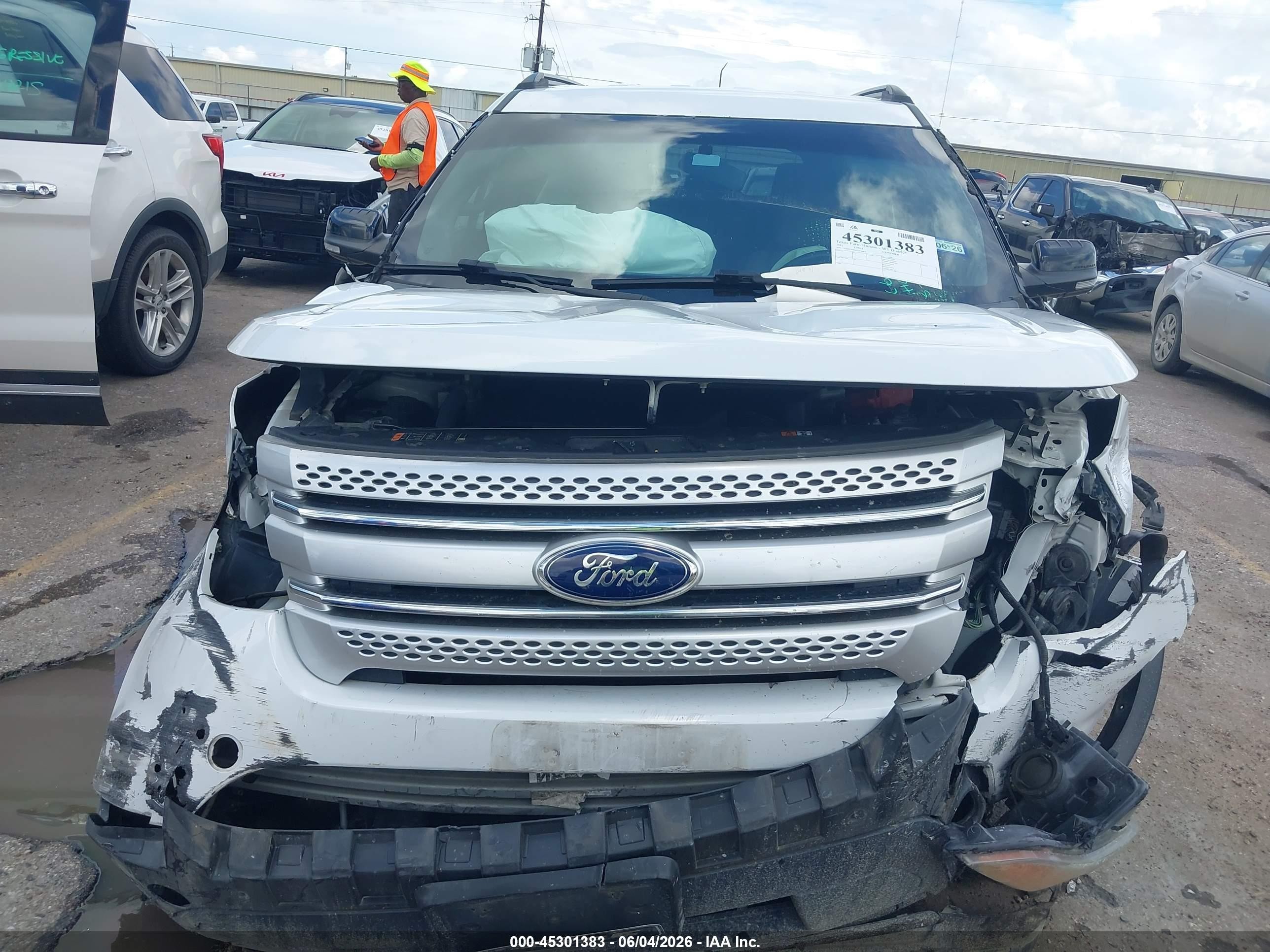 2015 Ford Explorer Xlt White vin: 1FM5K7D80FGC48852